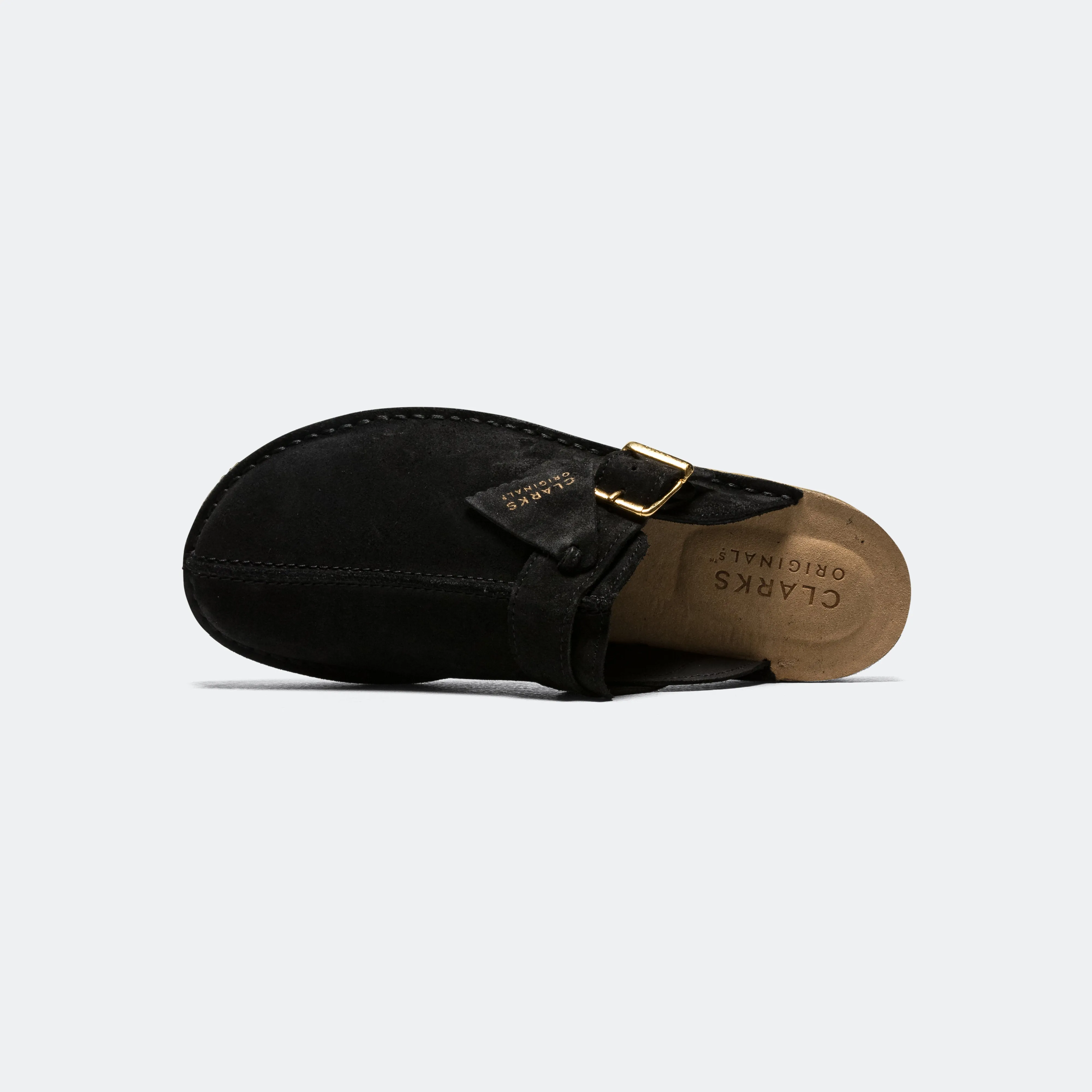 Clarks Shoes Trek Mule - Black Suede