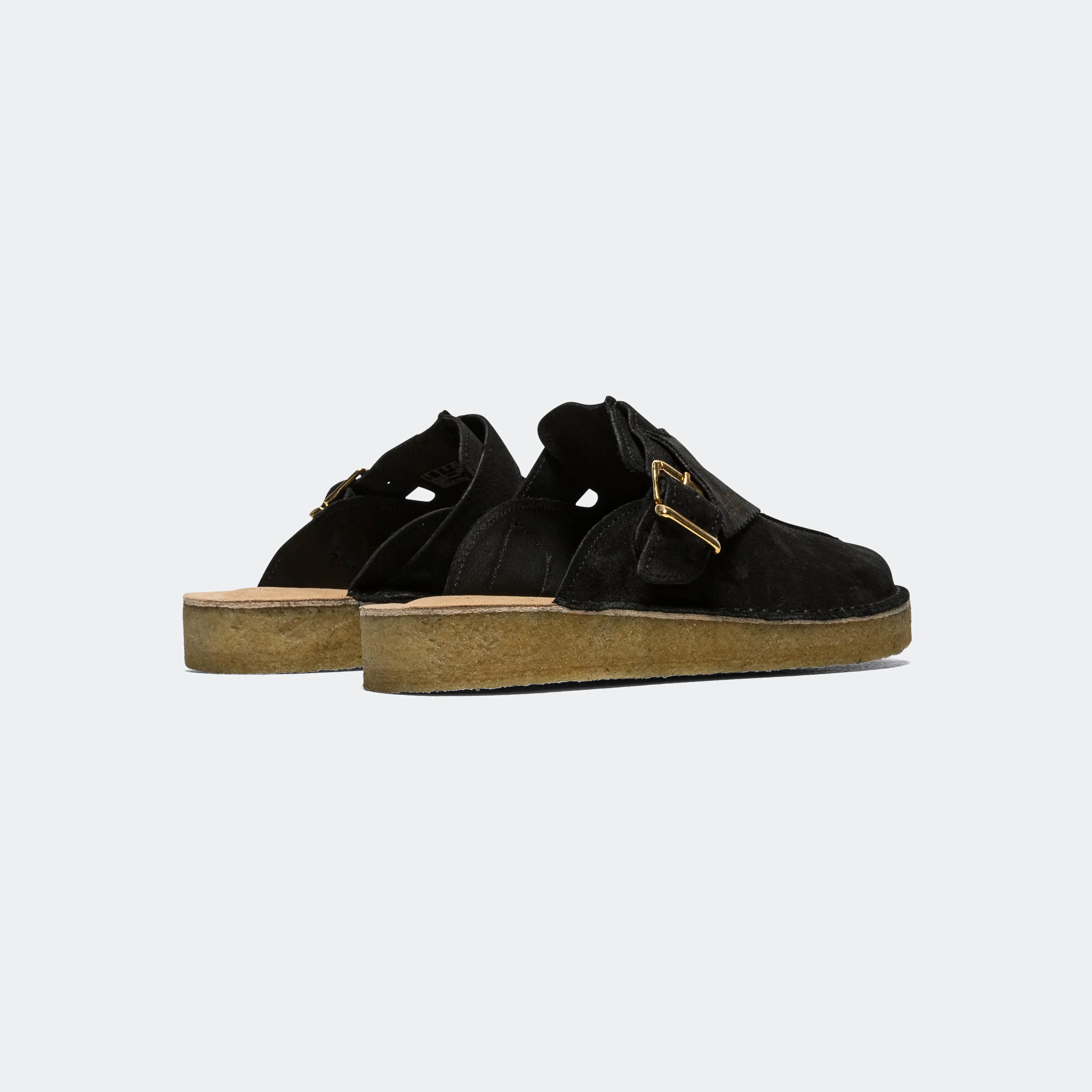 Clarks Shoes Trek Mule - Black Suede