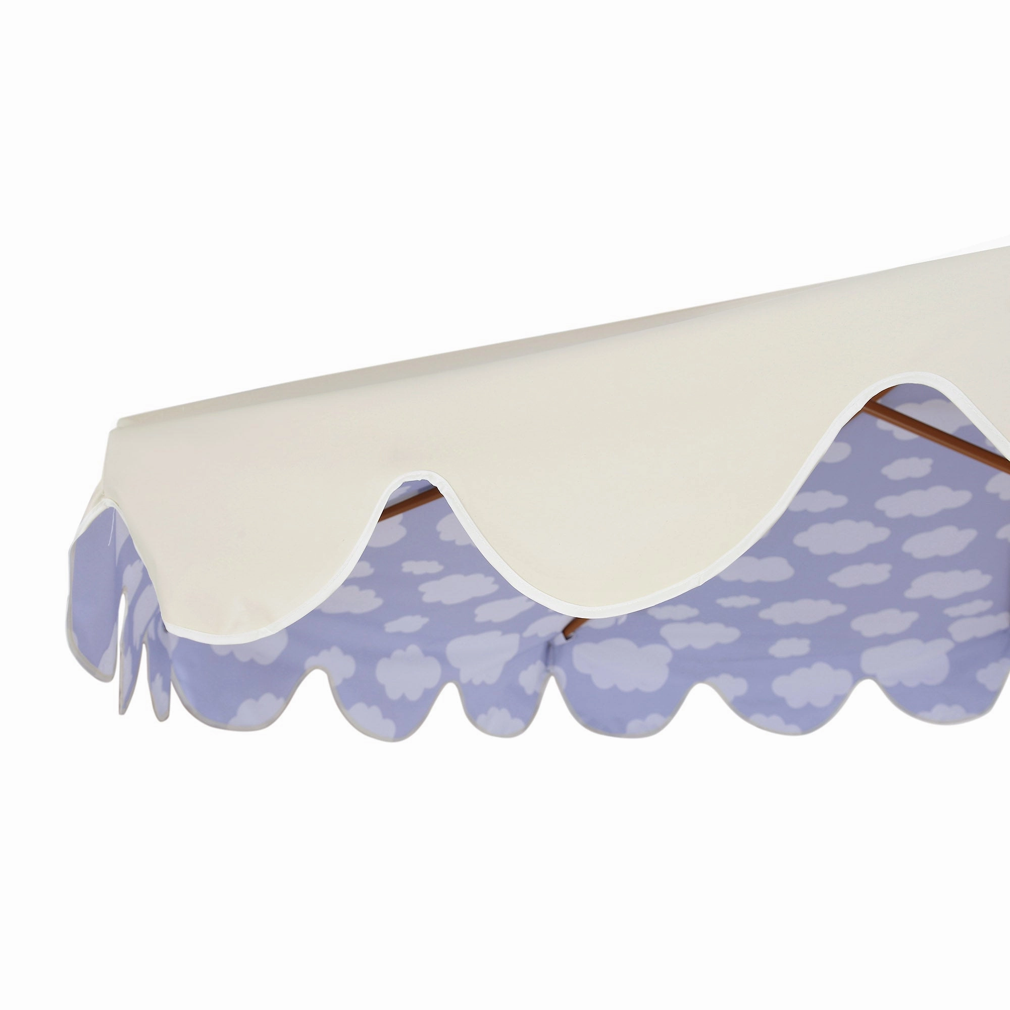 Cloud Pattern 2.6M Octagonal Tassel Parasol with Aluminium Tilt