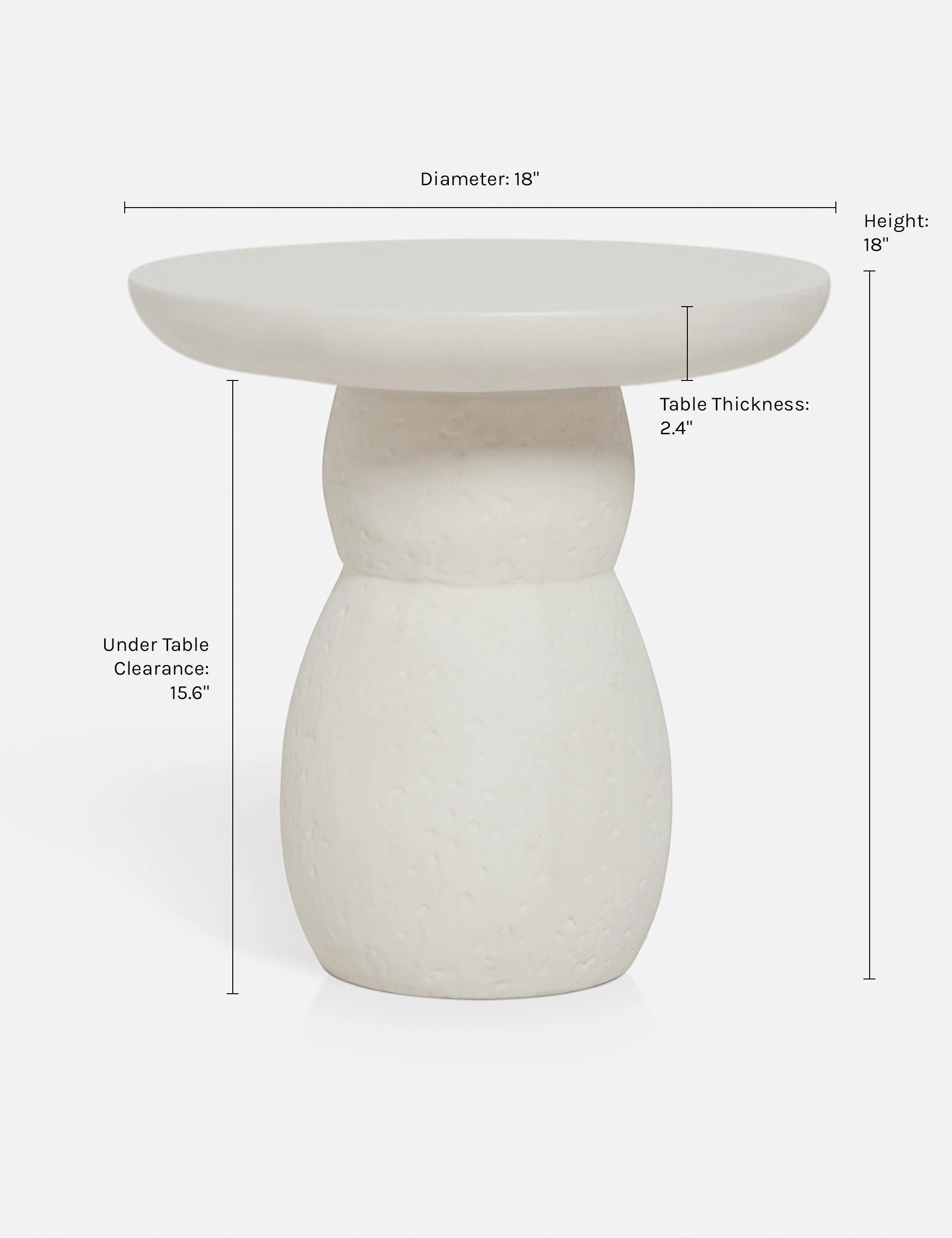 Clouded Round Side Table by Sarah Sherman Samuel