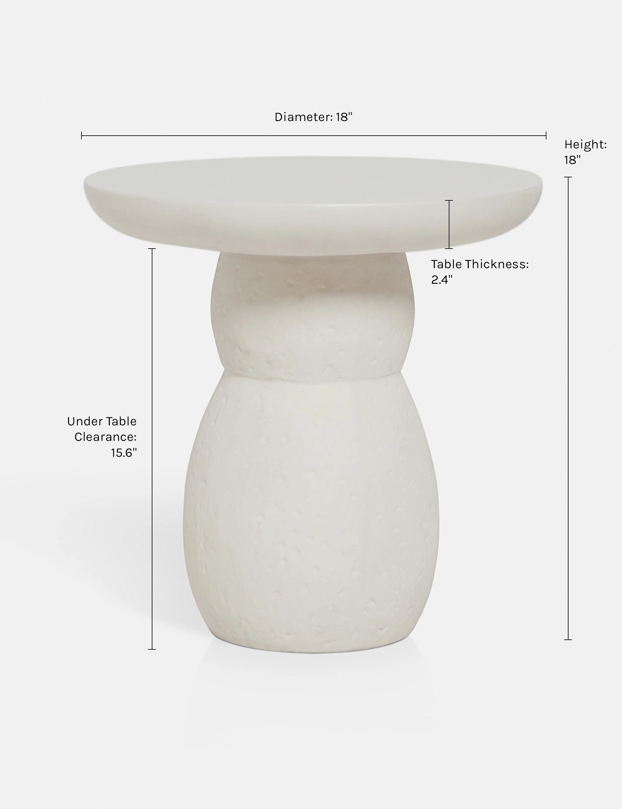 Clouded Round Side Table by Sarah Sherman Samuel