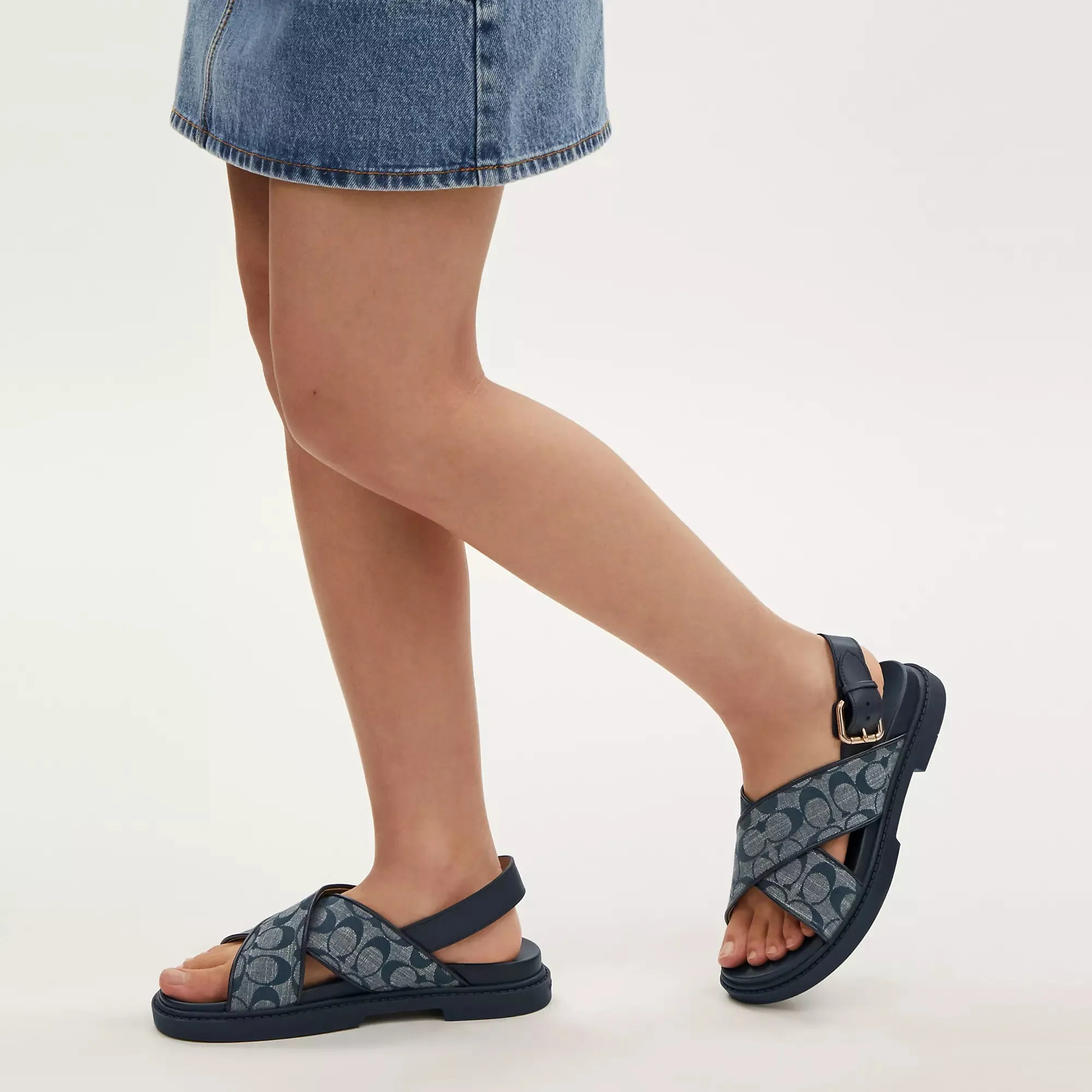 Coach Outlet Fraser Sandal In Signature Chambray Hey Dude Shoes