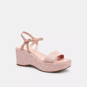 Coach Outlet Gale Wedge Sandal In Signature Canvas