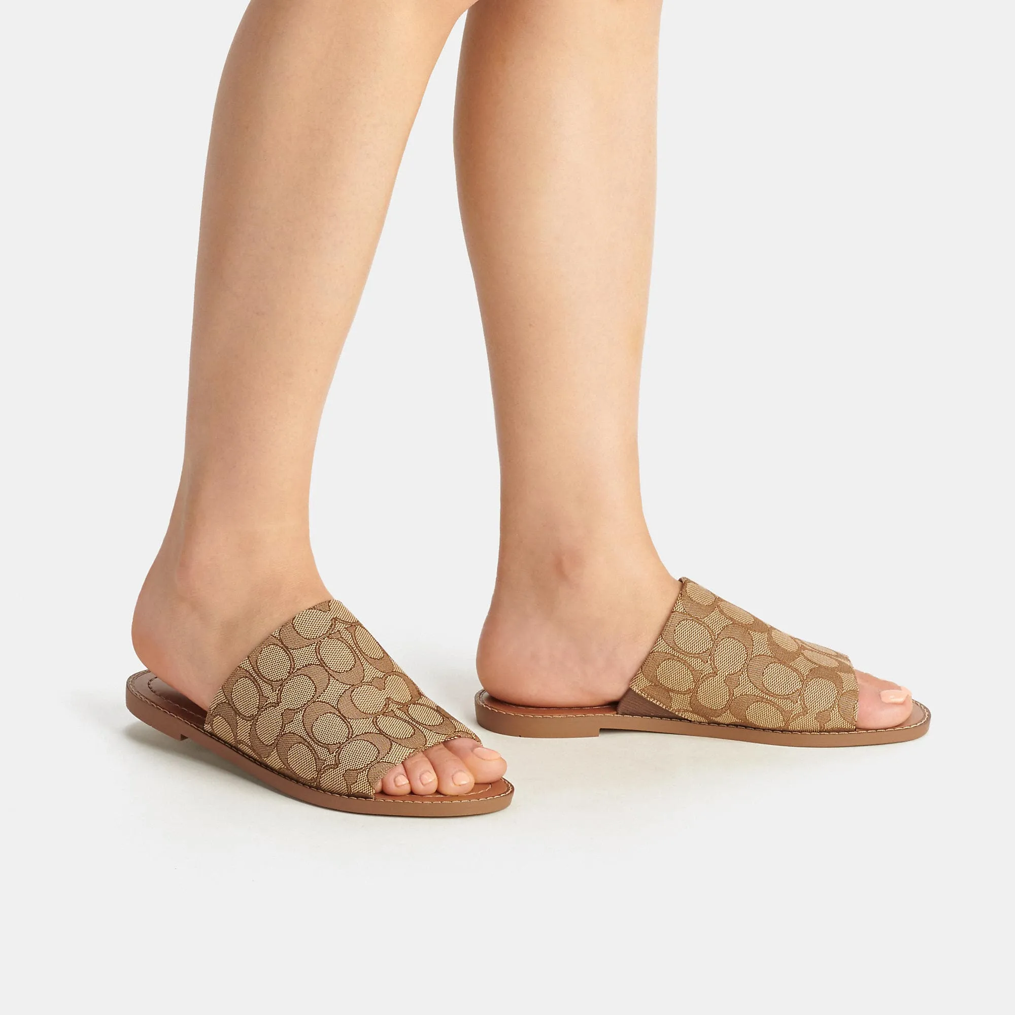 Coach Outlet Hazel Sandal In Signature Jacquard Hey Dude Shoes