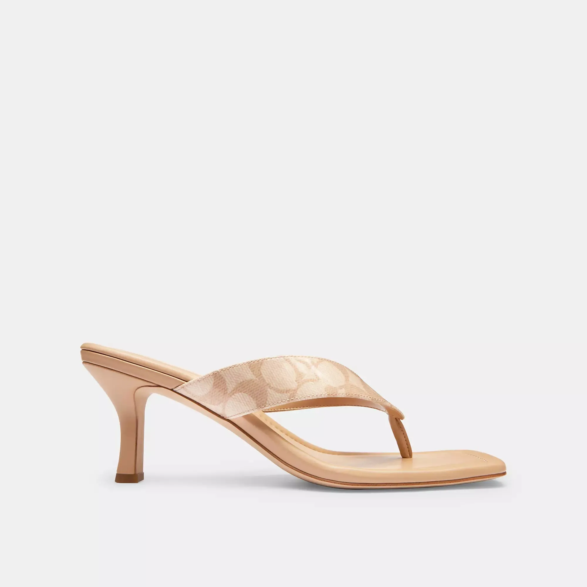 Coach Outlet Kitten Heel In Signature Canvas
