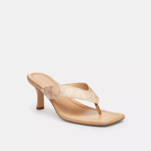 Coach Outlet Kitten Heel In Signature Canvas
