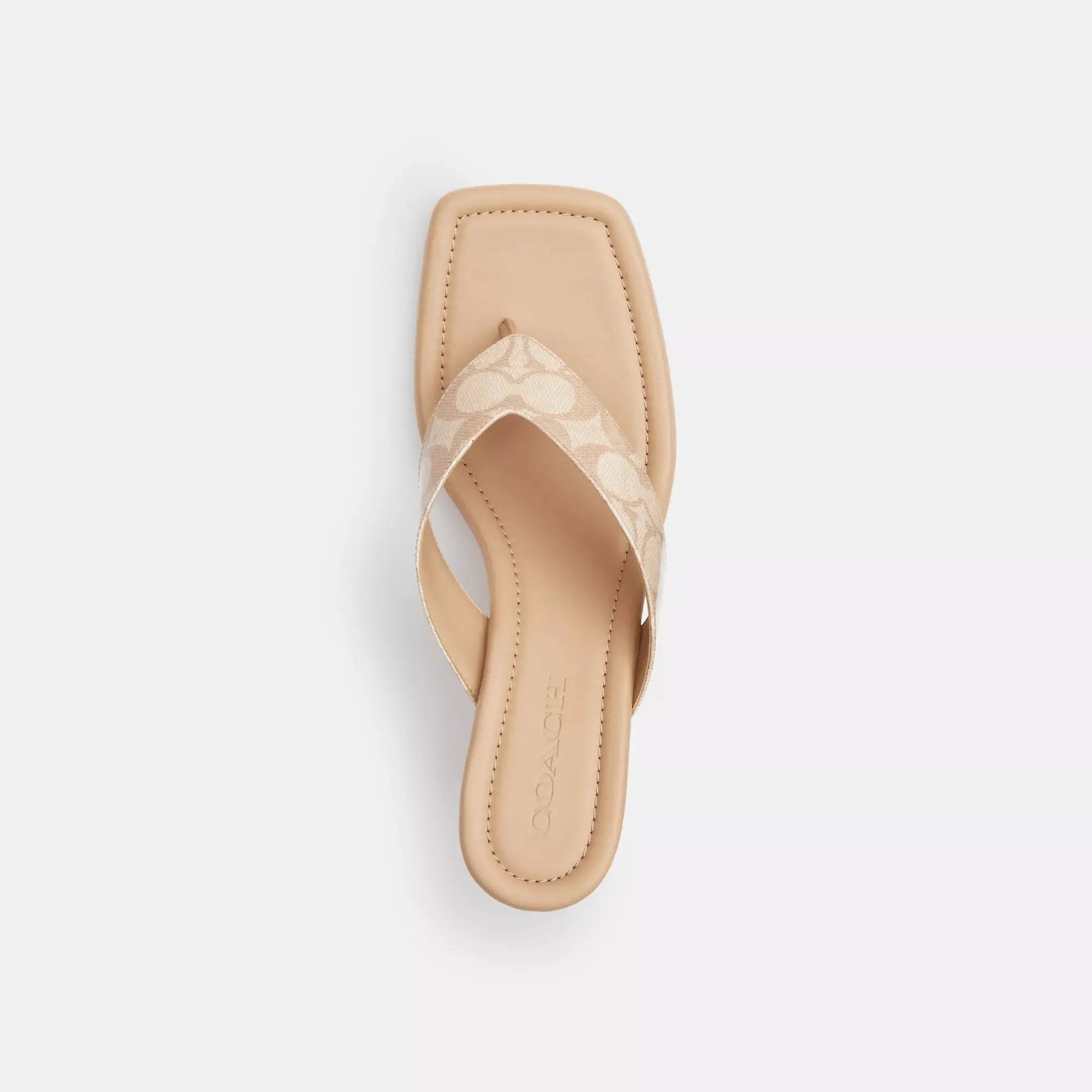 Coach Outlet Kitten Heel In Signature Canvas