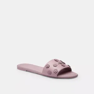 Coach Outlet Slide Sandal With Tea Rose