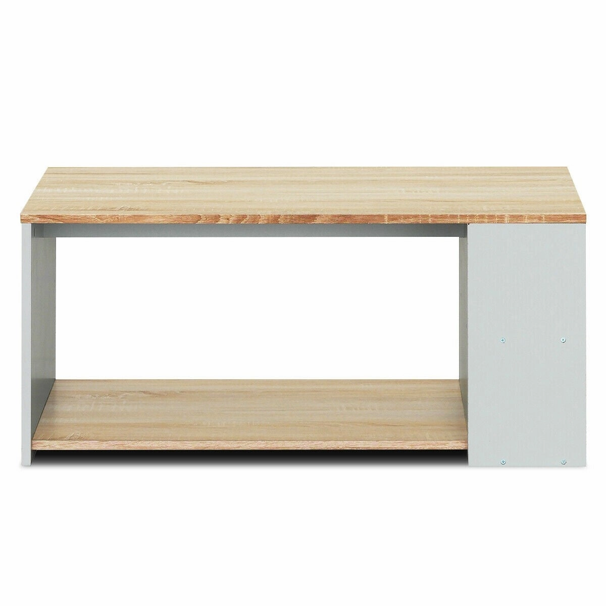 Coffee Table with Storage Shelves Stable Frame,Smooth Surface & Extra Storage Space