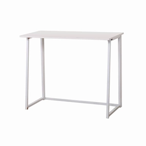Compact Folding Desk in White (No Assembly)