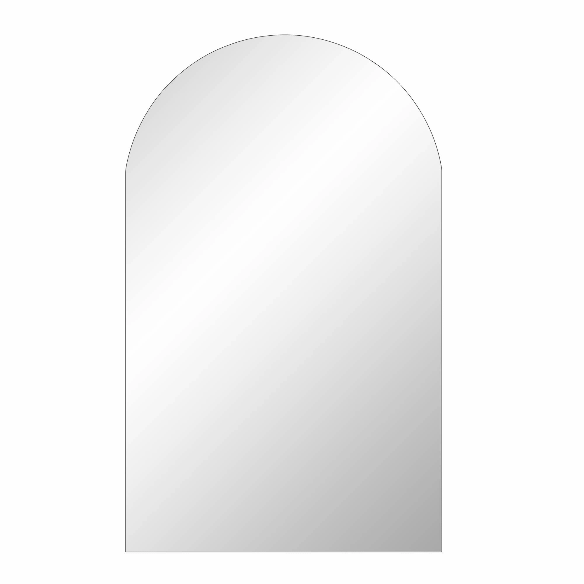 Concord Arched Frameless Full Length Extra Large Mirror 180cm x 110cm