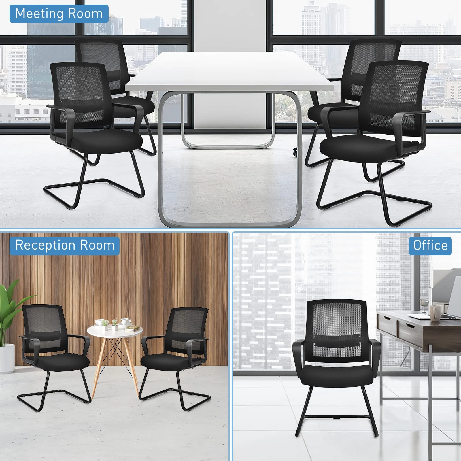 Conference Chair w/Adjustable Lumbar Support | Office Guest Chair
