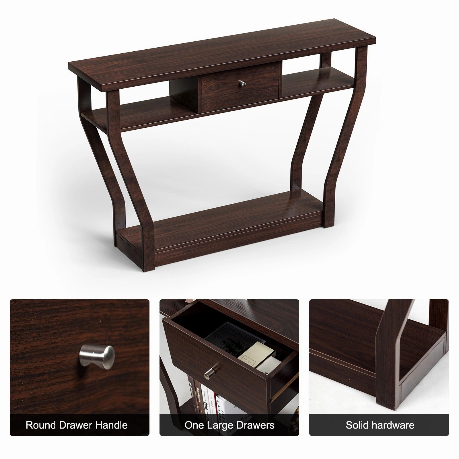 Console Table Modern Easy Assembly Entryway Table