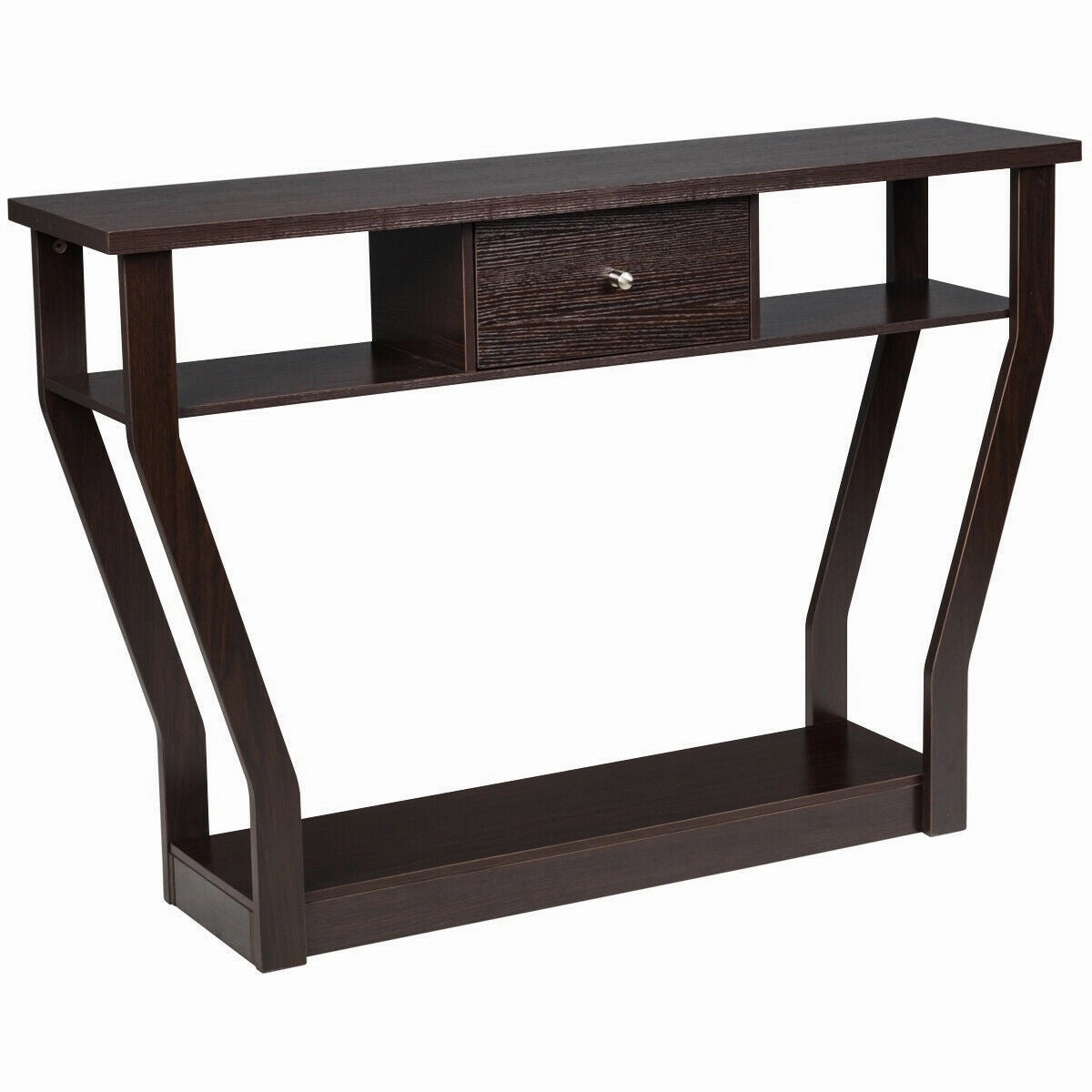 Console Table Modern Easy Assembly Entryway Table cowhide rug, animal hide rug