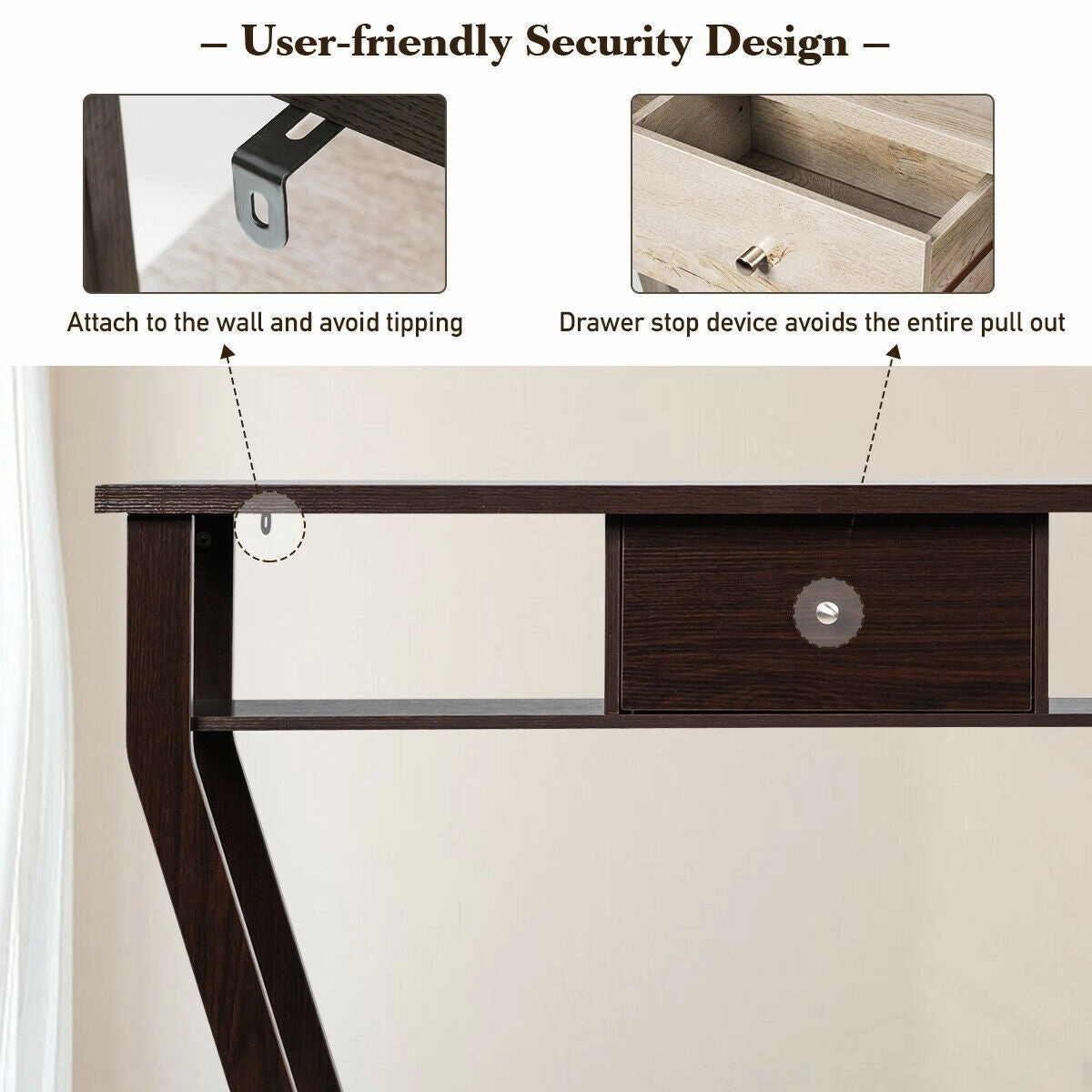 Console Table Modern Easy Assembly Entryway Table