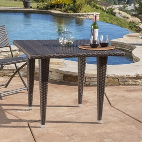 Contemporary Outdoor Brown Color PEWicker Square Table - NH025692 outdoor lounge chair, patio sofa