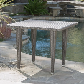 Contemporary Outdoor Patio Grey Polyethylene Square Table - NH477692 outdoor lounge chair, patio sofa