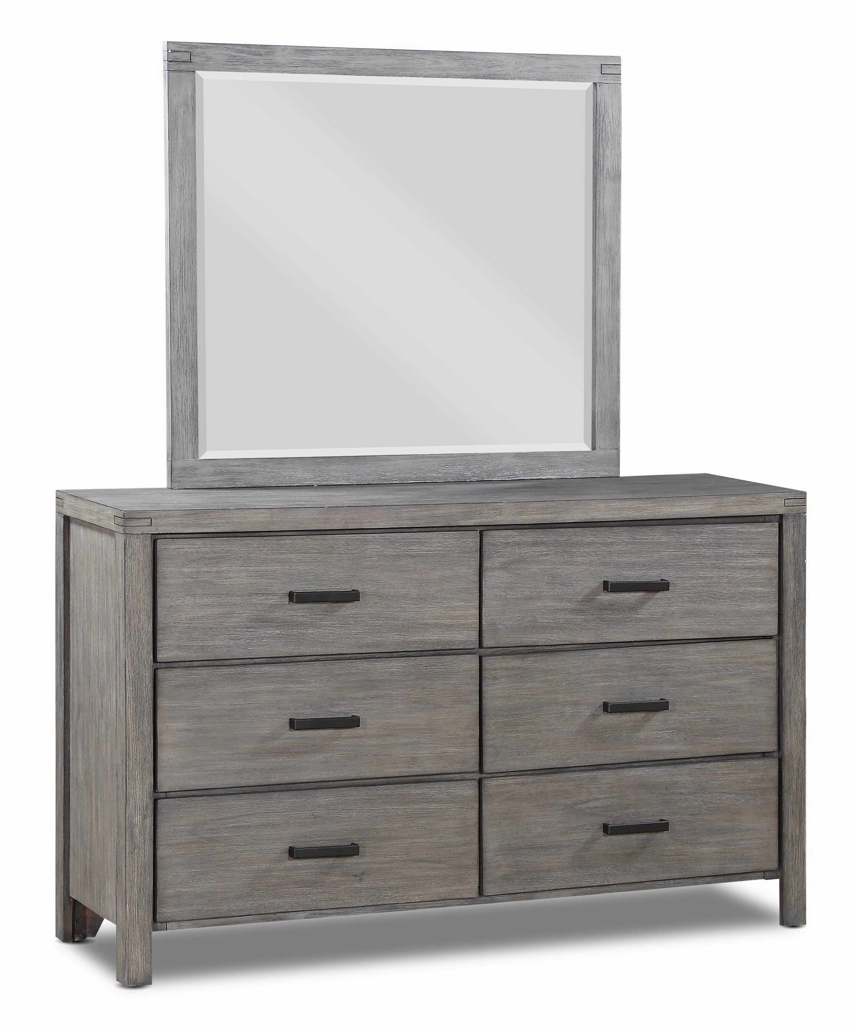 Copeland Mirror - Wire-Brushed Grey