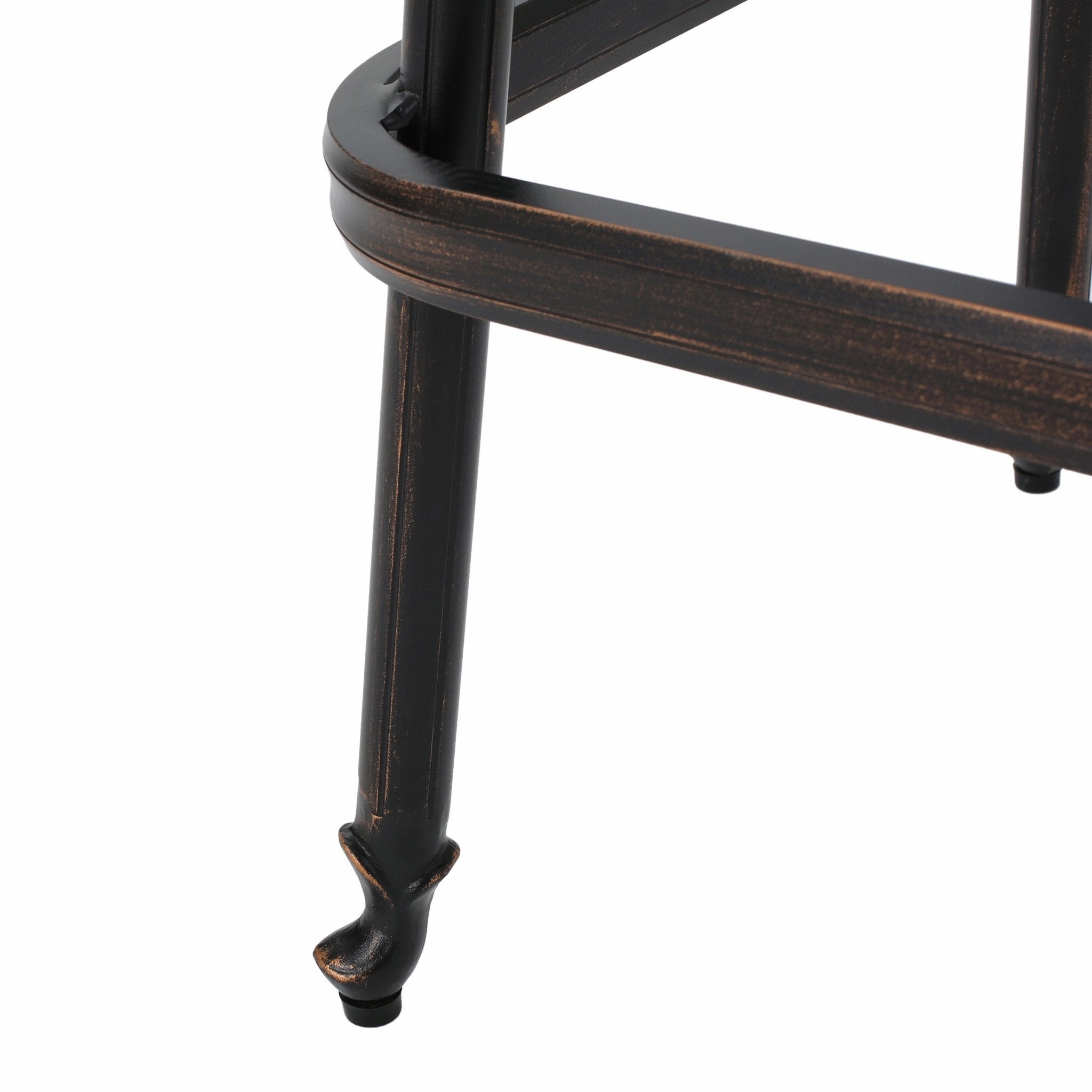 Copper Finish Cast Aluminum 30-Inch Swivel Single Bar Stool - NH280592