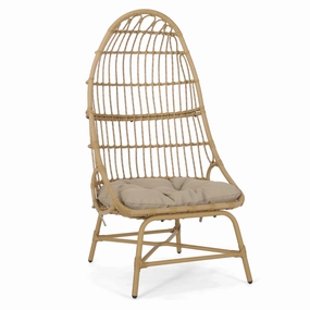 Cortina Outdoor Wicker Basket Chair with Cushion outdoor furniture, garden bench