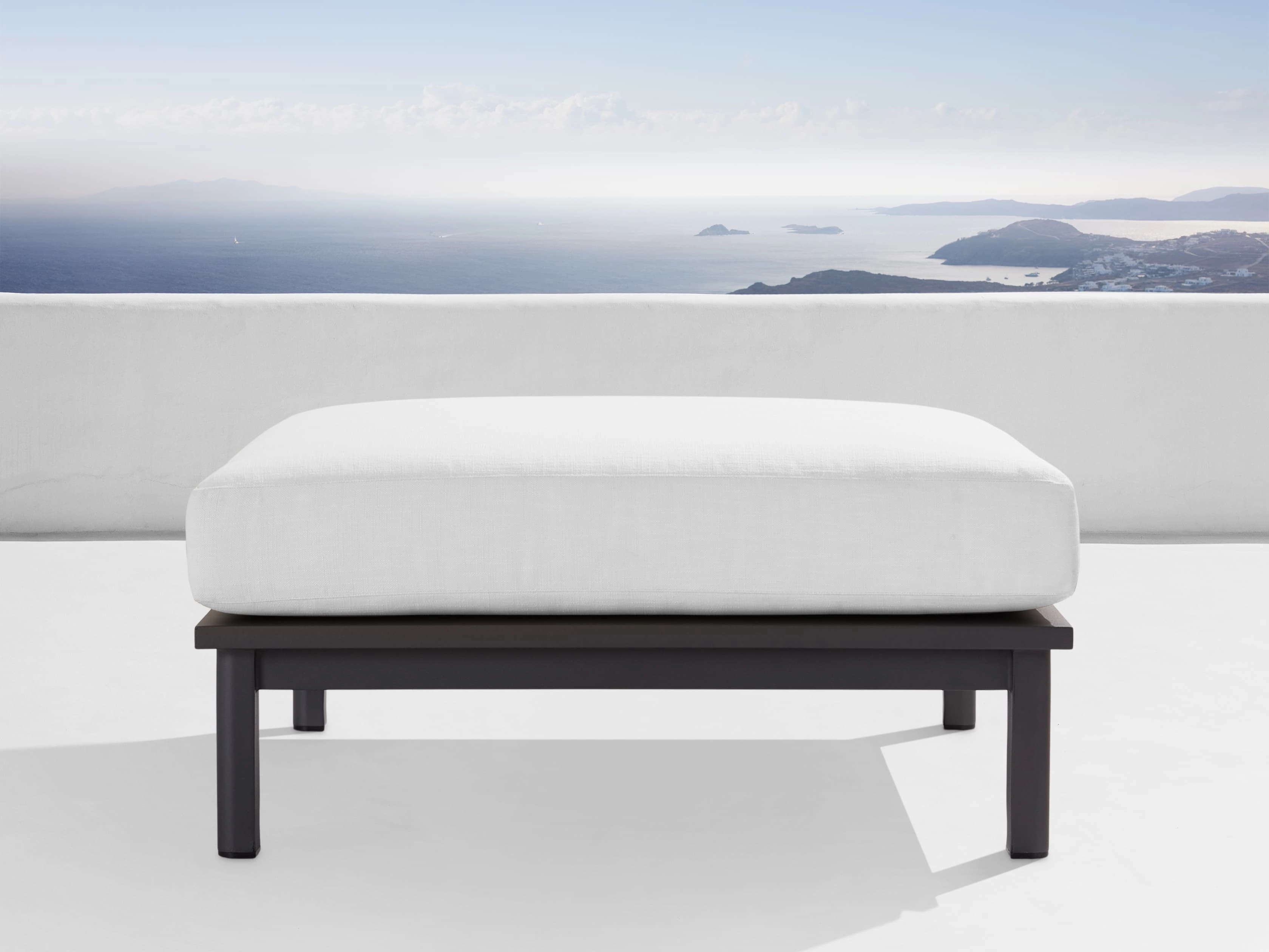 Costa Outdoor Aluminum Ottoman