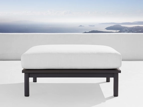 Costa Outdoor Aluminum Ottoman