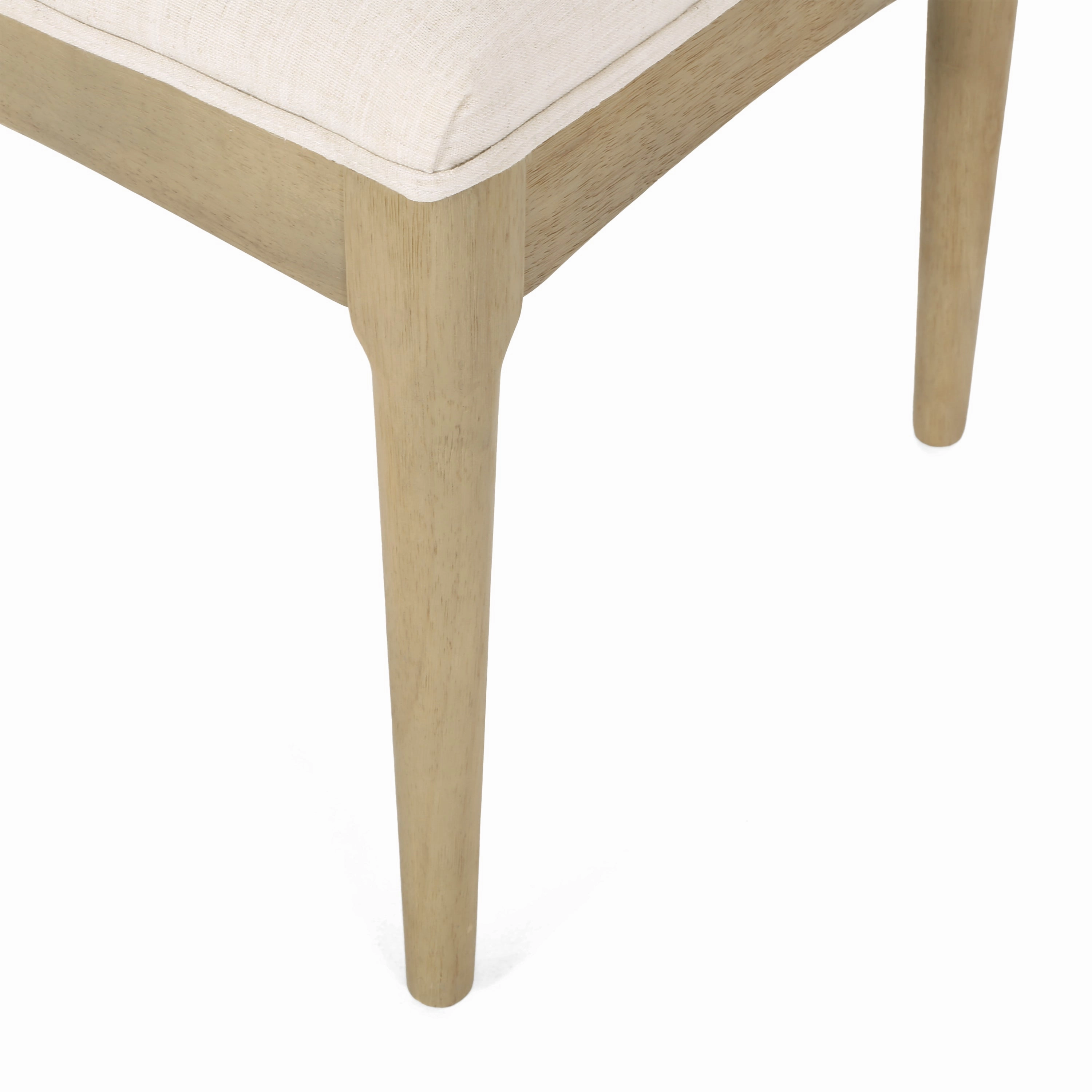 Covey Mid Century Modern Fabric Upholstered Wood Dining Chairs, Set of 2