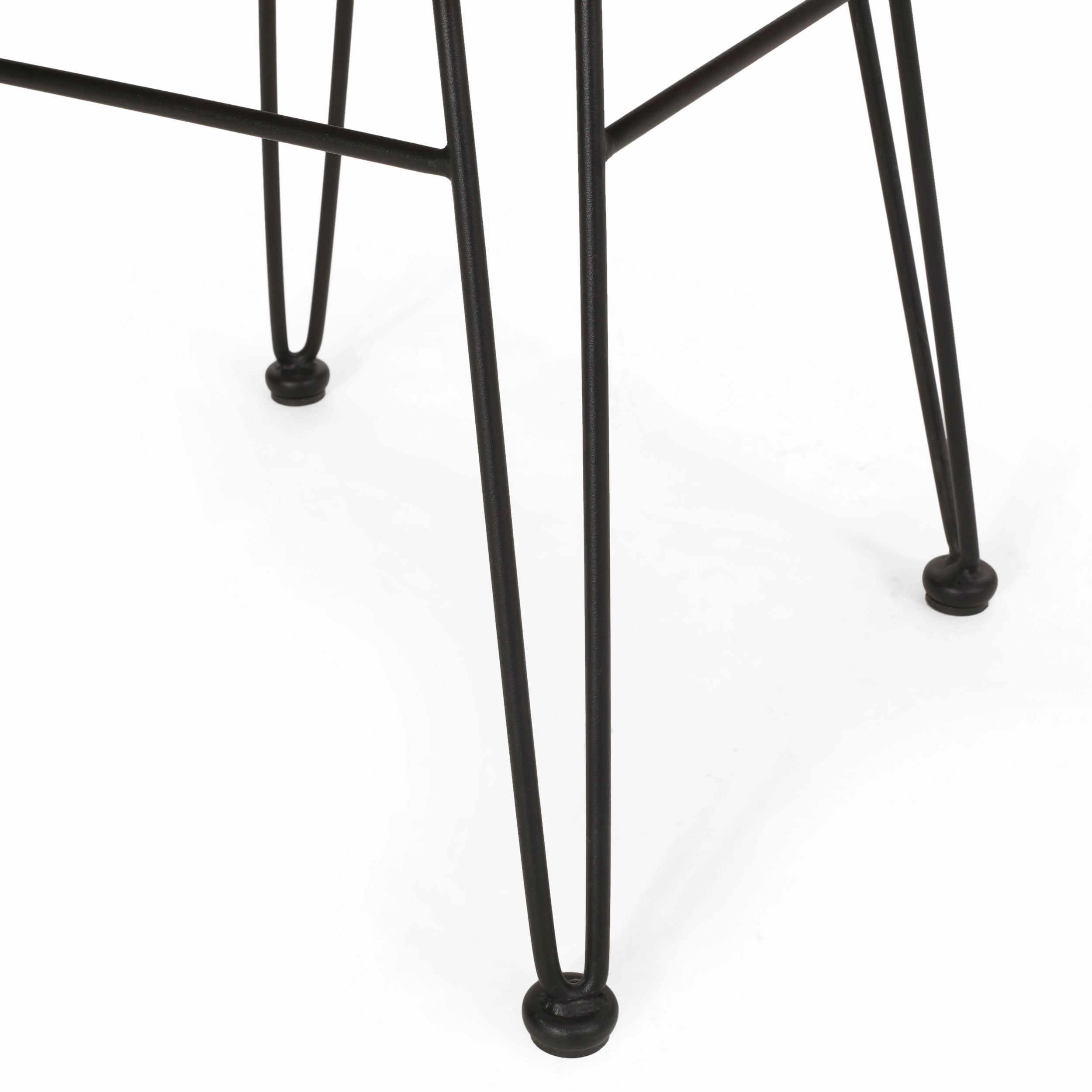 Cowen Outdoor Wicker Dining Chairs with Cushion, Set of 2, Light Brown, Black, and Beige