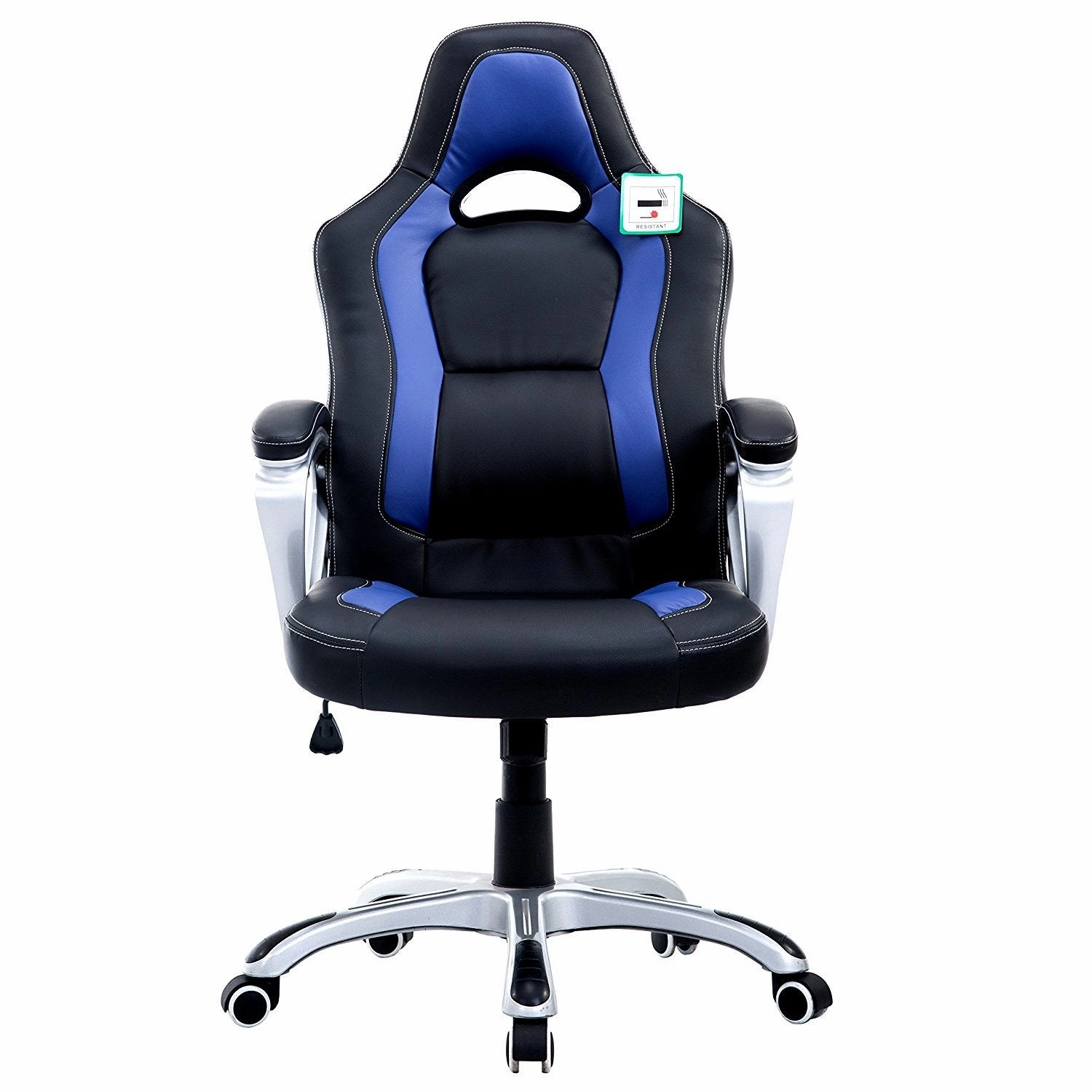 DaAls Racing Sport Swivel Office Chair in Black & Blue