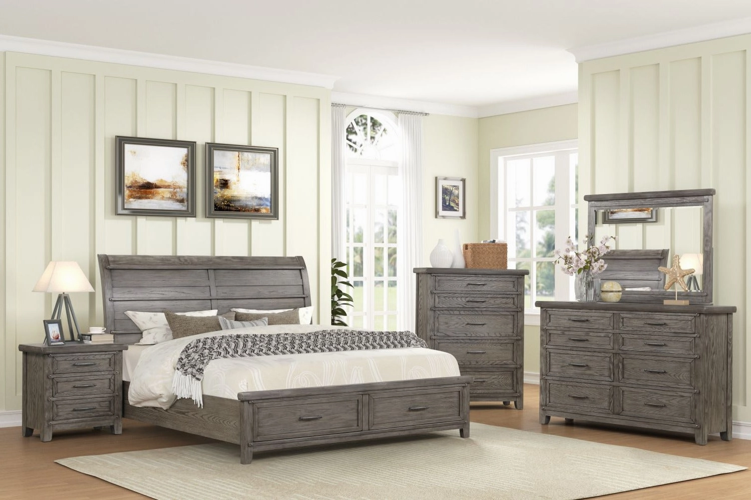 Dahlia 5-Drawer Chest - Grey