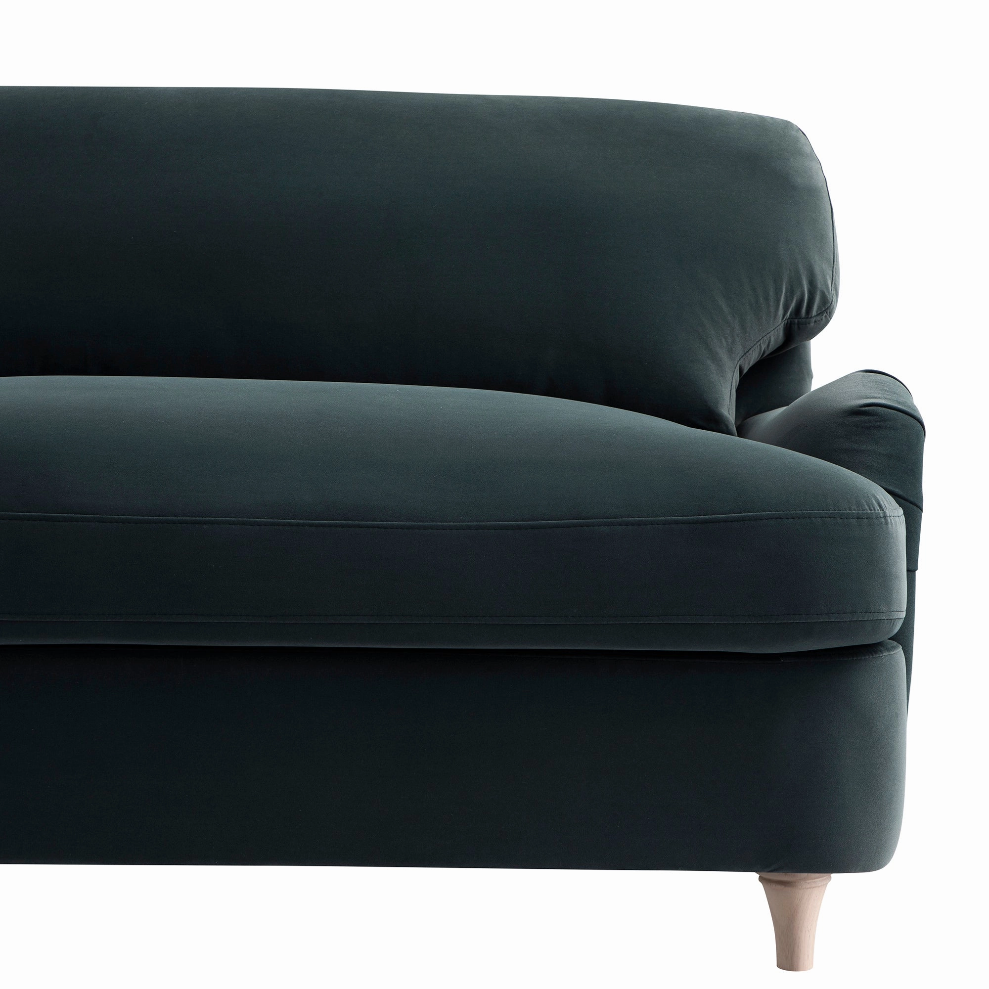 Daphnis Aegean Blue Velvet Sofa Bed, Loveseat