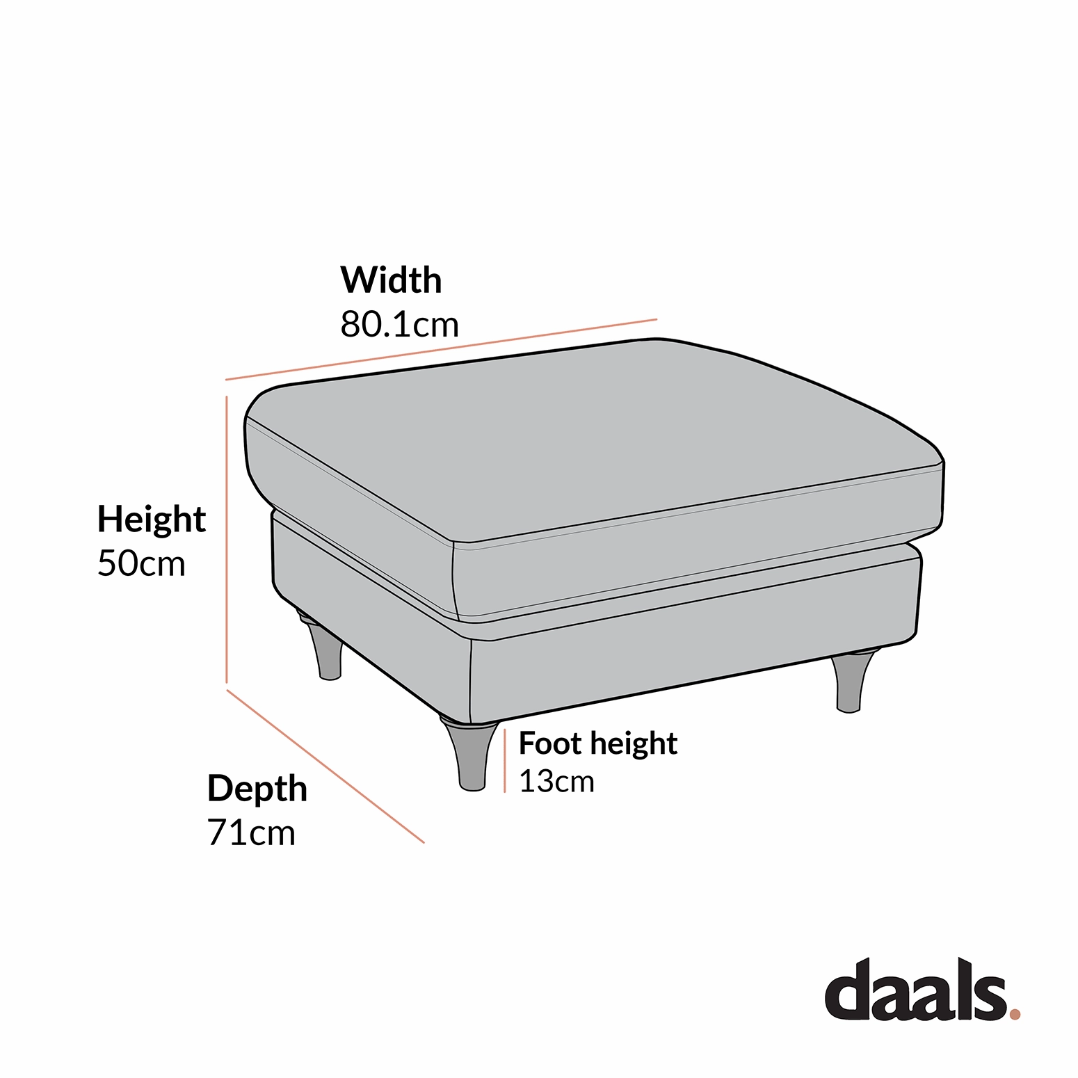 Daphnis Aegean Blue Velvet Sofa, Footstool