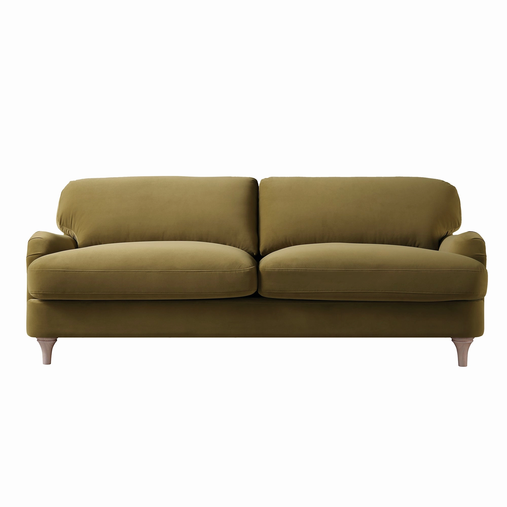 Daphnis Fudge Velvet Sofa, 3-Seater
