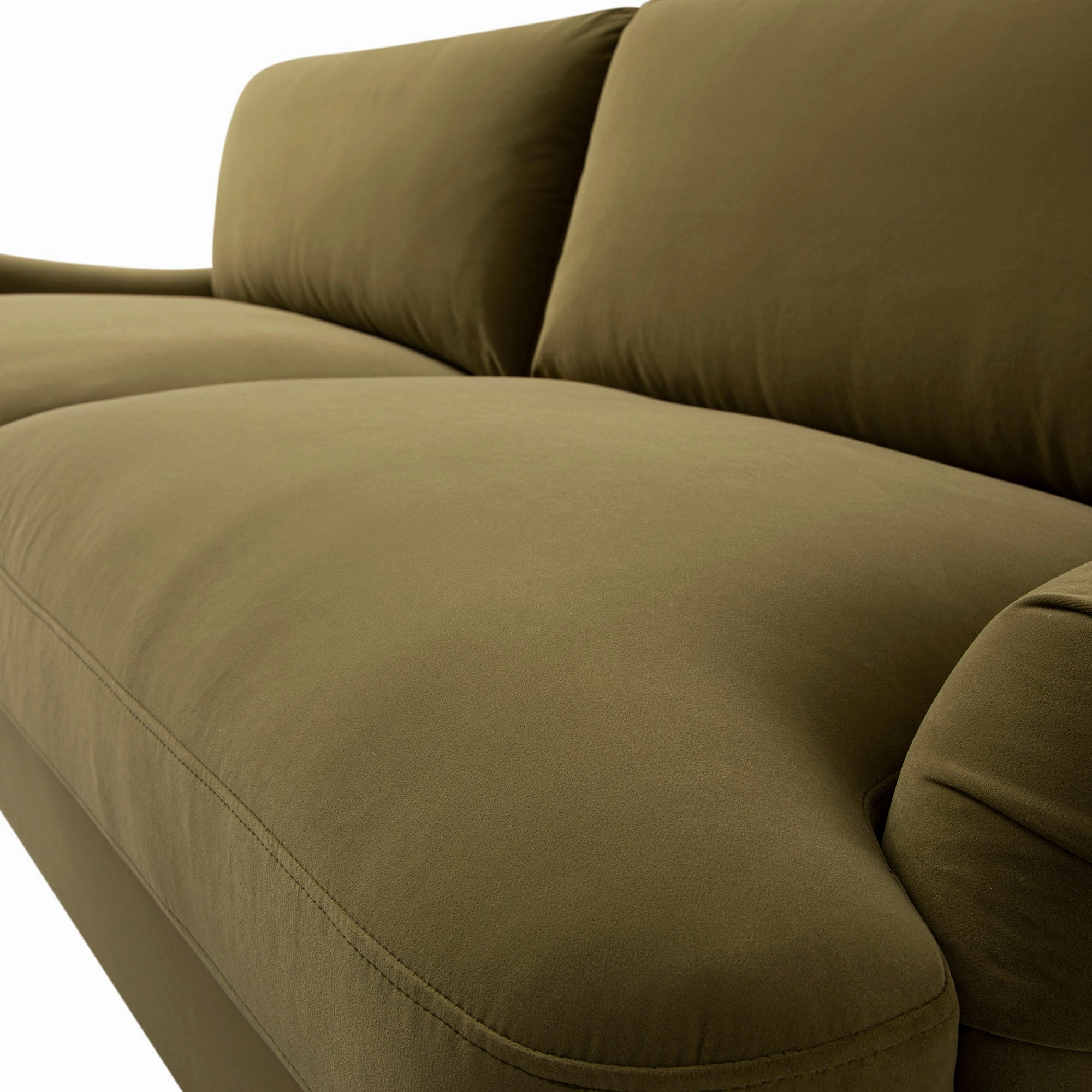 Daphnis Fudge Velvet Sofa Bed, Large 3-Seater