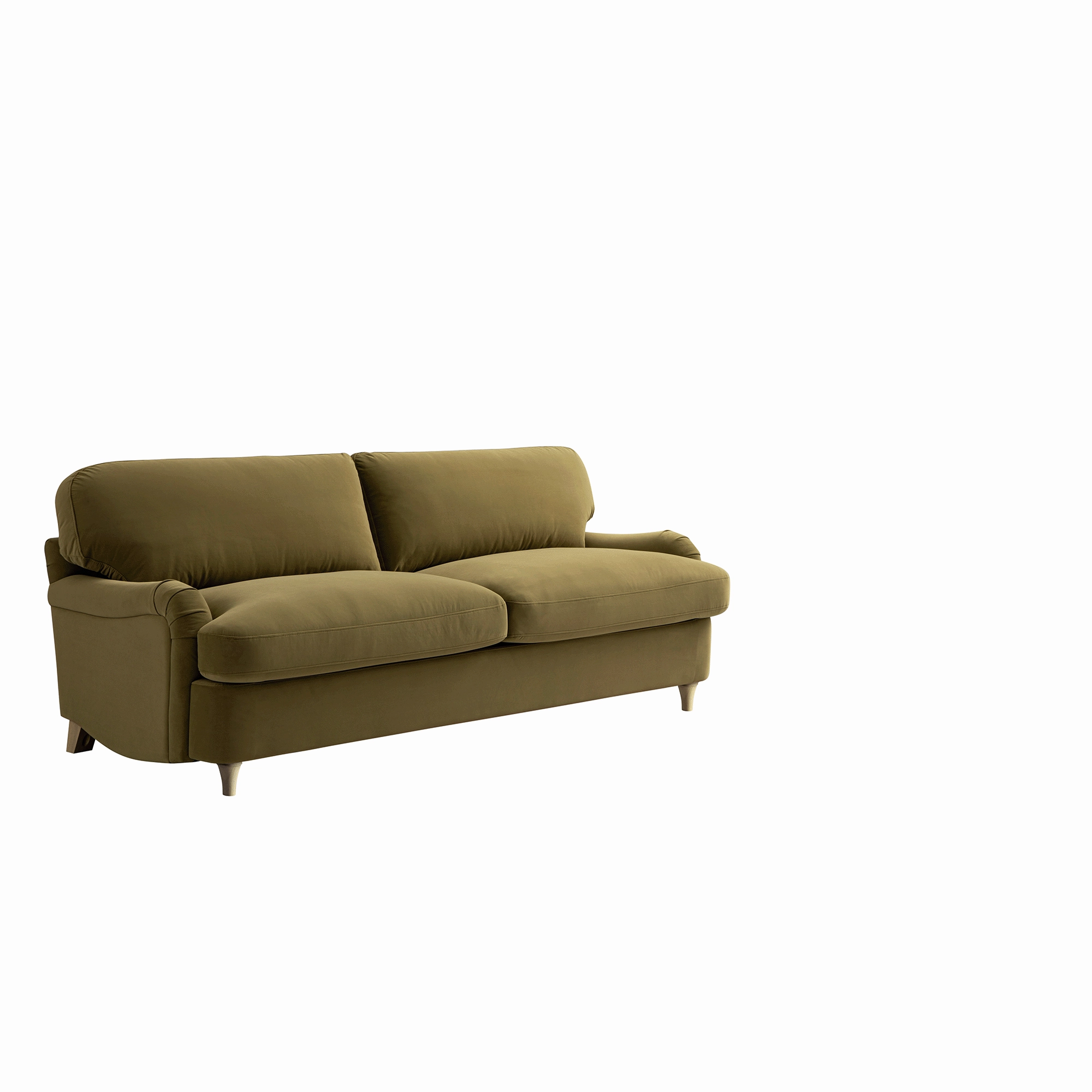 Daphnis Fudge Velvet Sofa Bed, Large 3-Seater