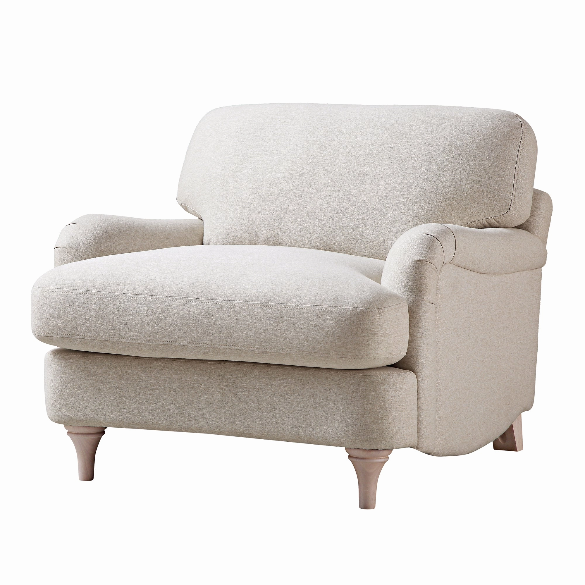 Daphnis Oatmeal Fabric Sofa, 1-Seater