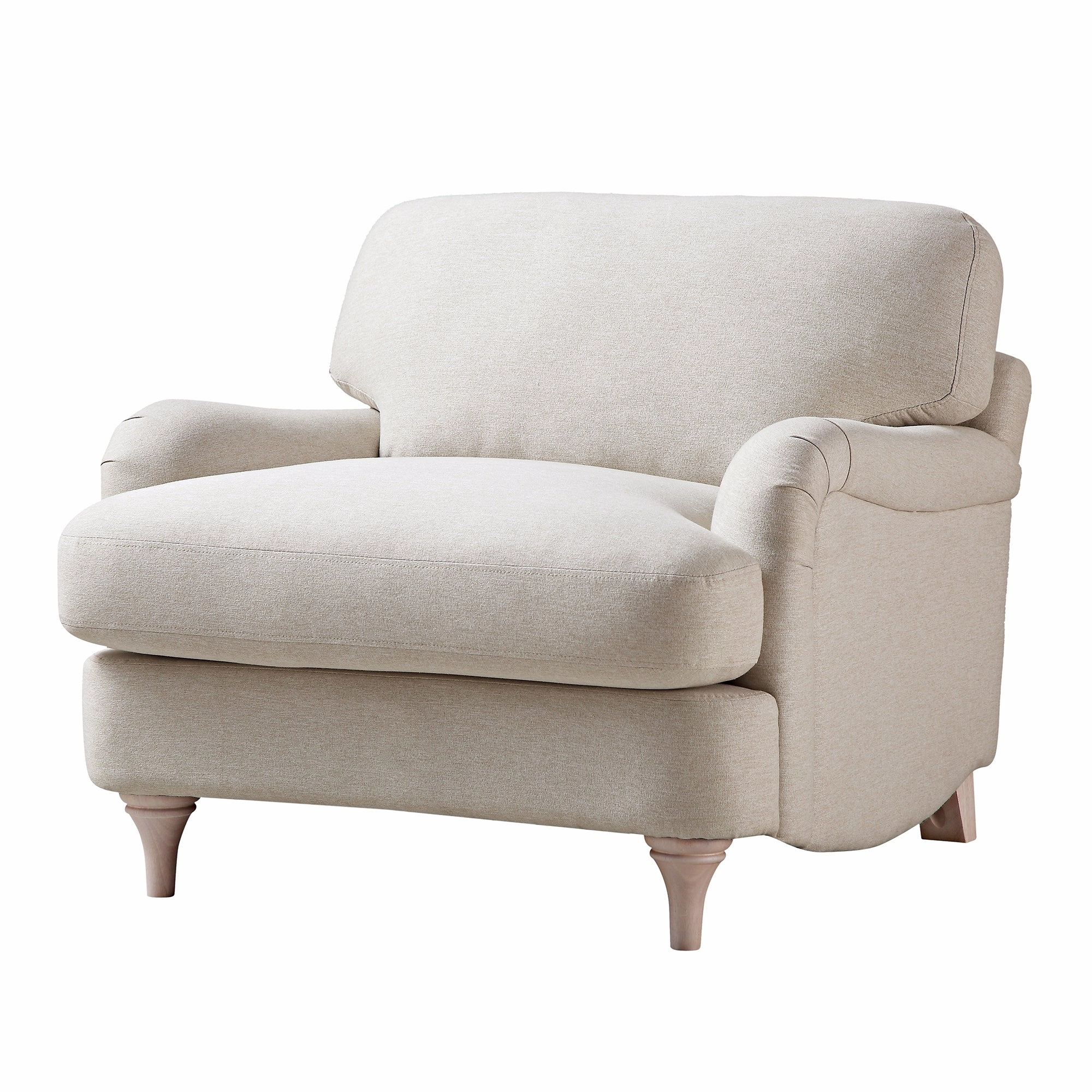 Daphnis Oatmeal Fabric Sofa, 1-Seater