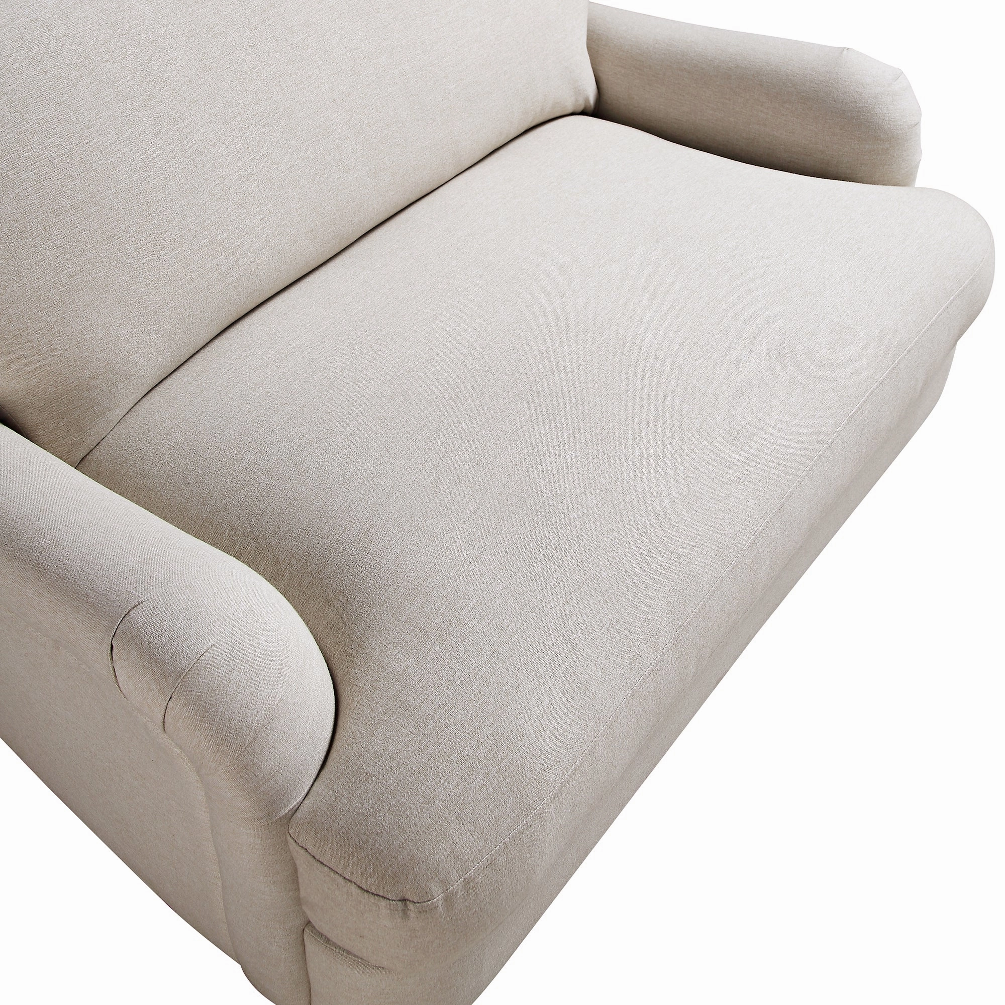 Daphnis Oatmeal Fabric Sofa, Loveseat