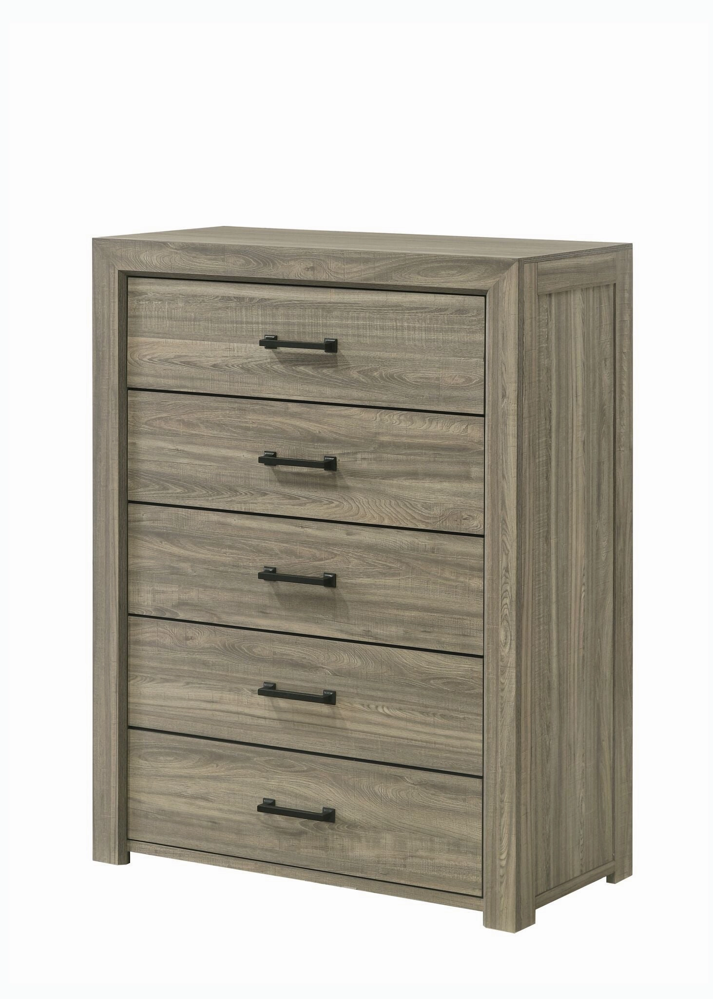 Dario 5-Drawer Dresser Chest - Light Brown, Beige