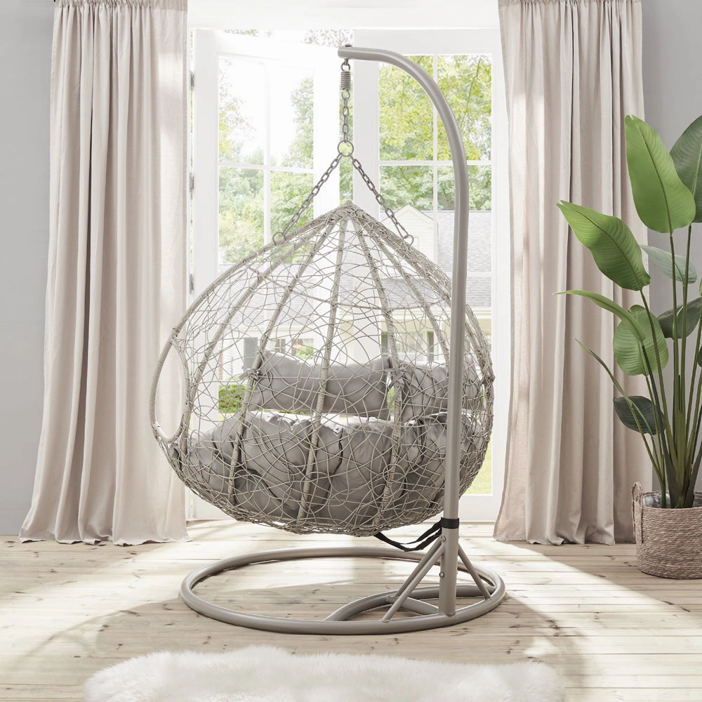 Deneb Light Grey Indoor Outdoor Double Hanging Chair
