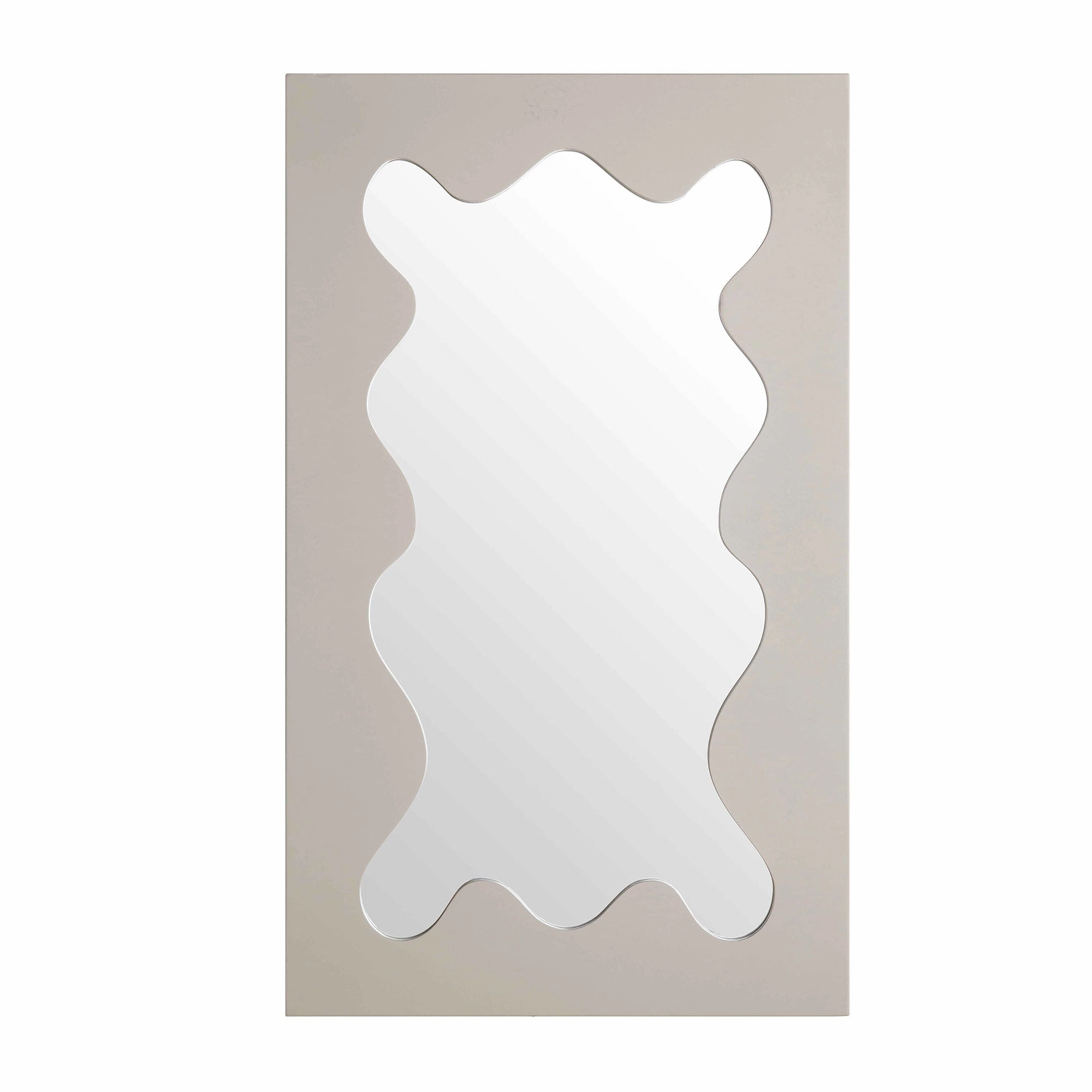 Destin Wave Mirror 100 x 60 cm, Taupe Gloss