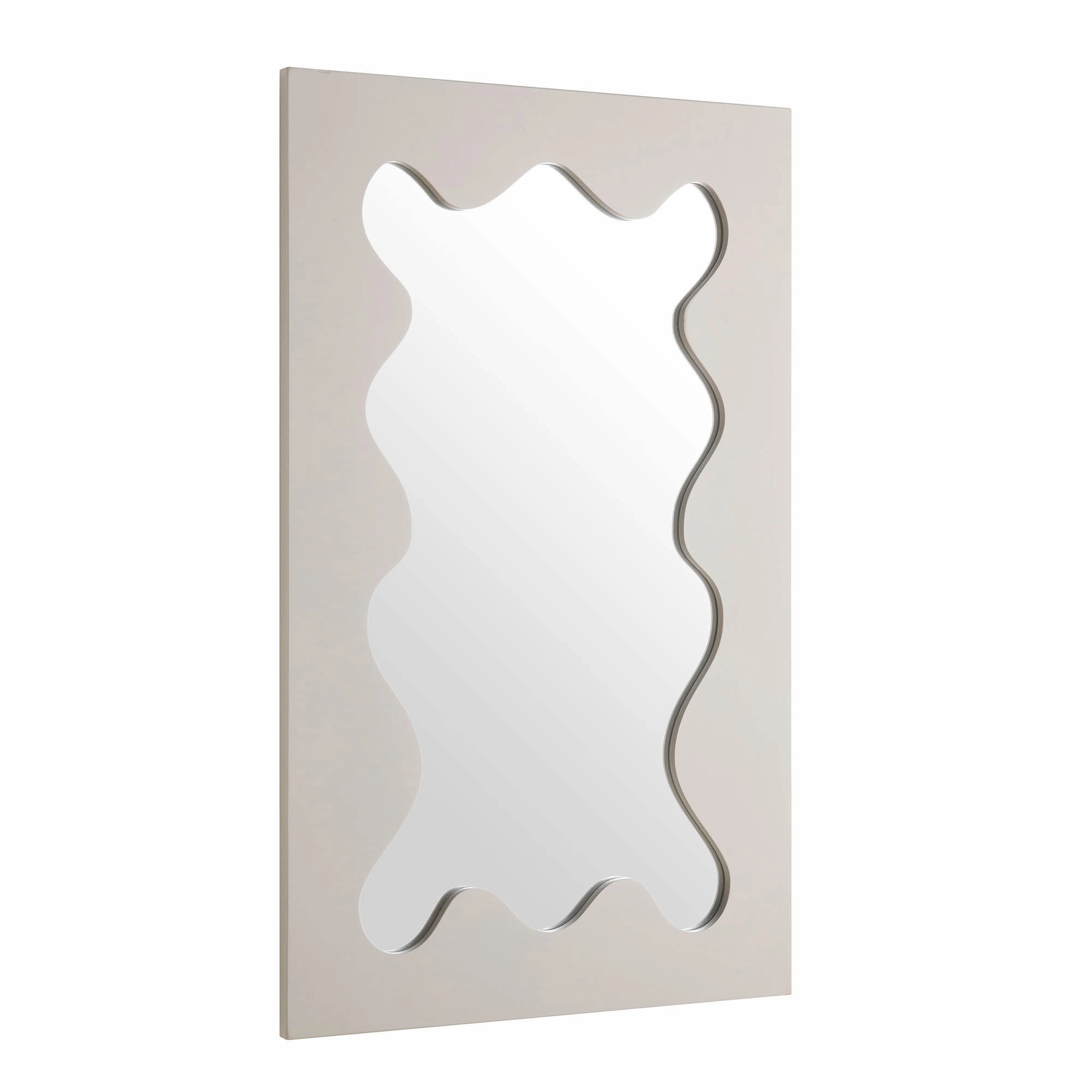 Destin Wave Mirror 100 x 60 cm, Taupe Gloss