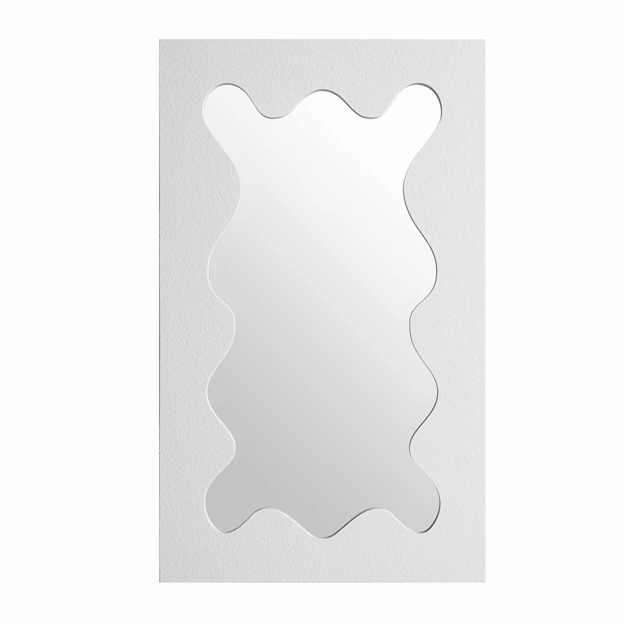 Destin Wave Mirror 100 x 60 cm, White Matte