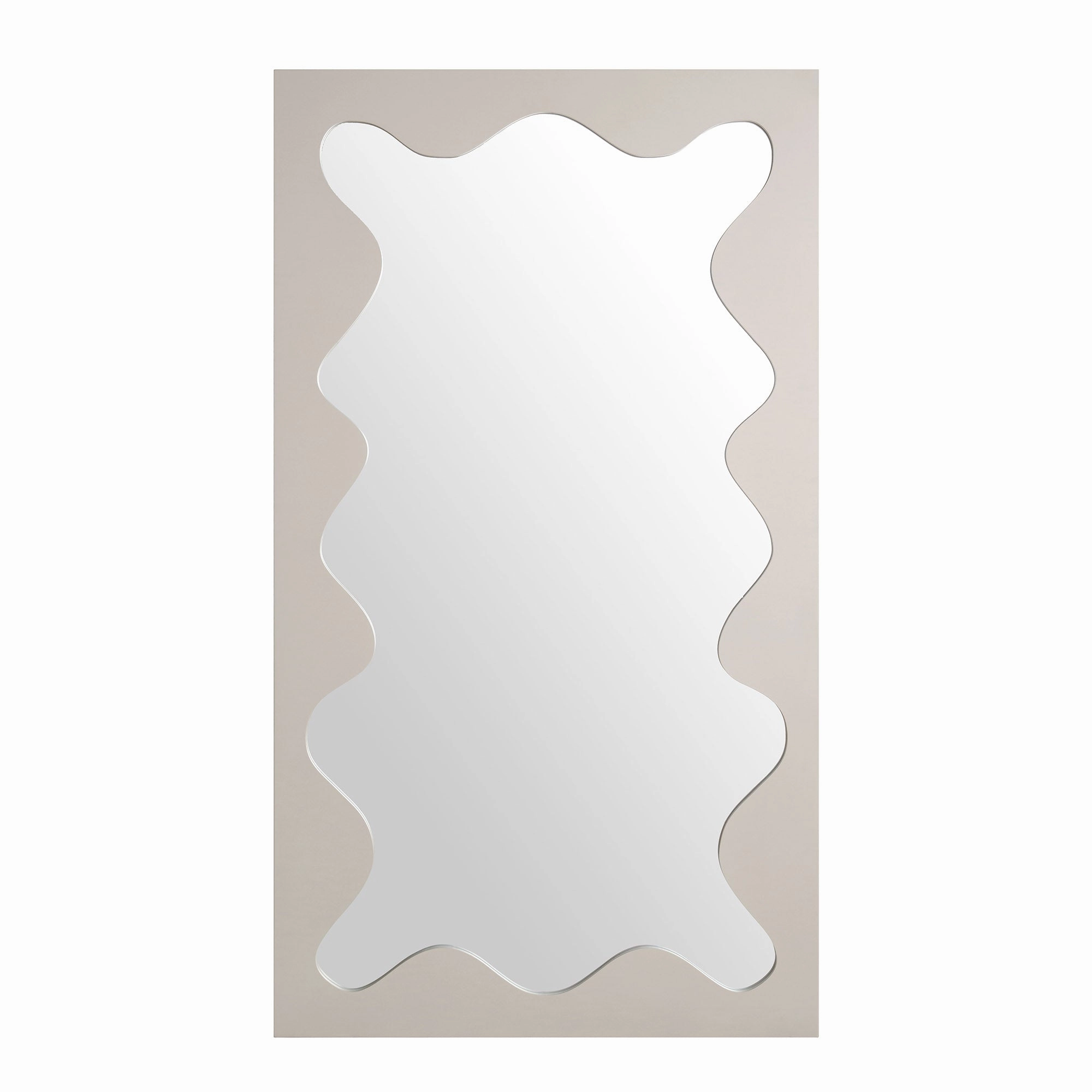 Destin Wave Mirror 180 x 100 cm, Taupe Gloss