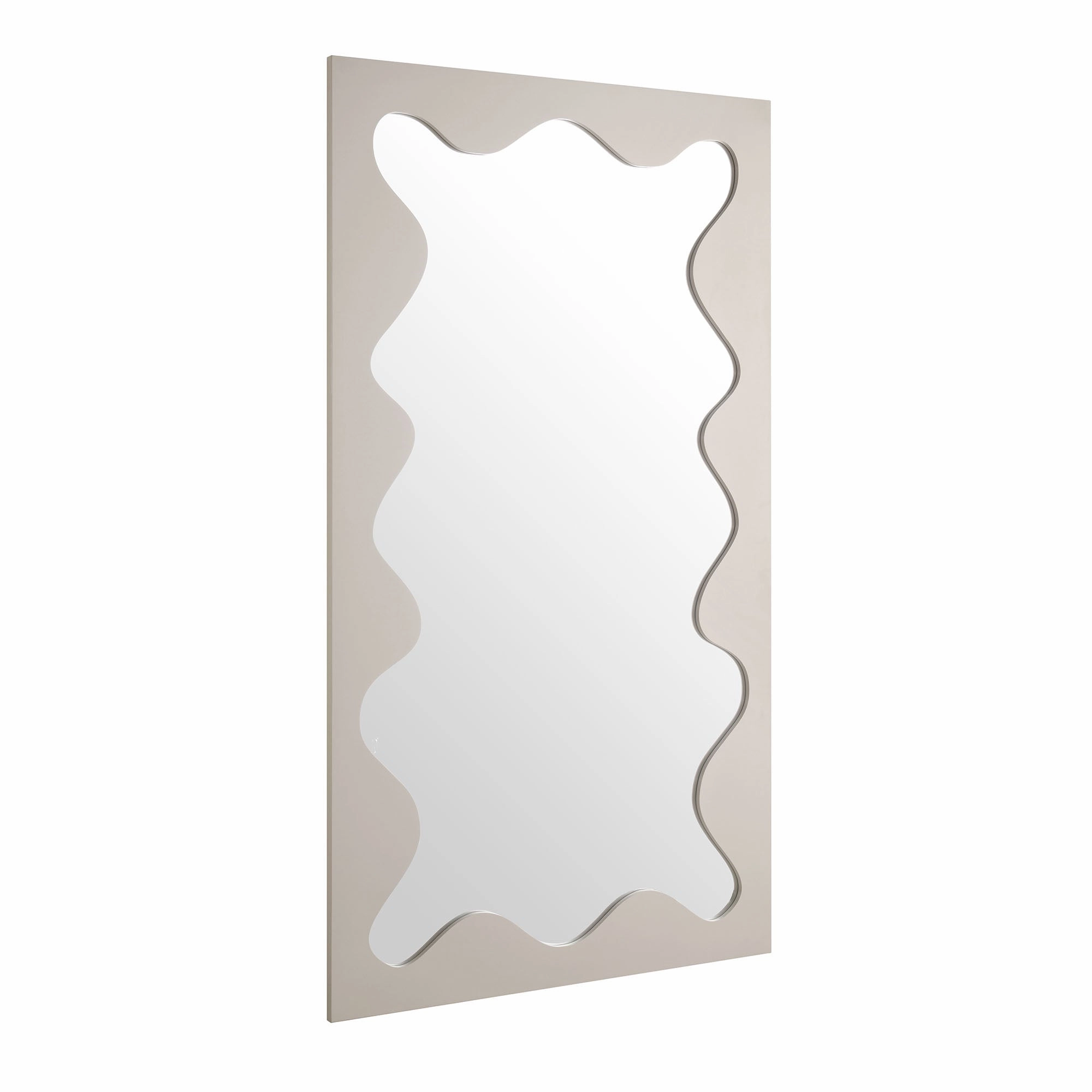 Destin Wave Mirror 180 x 100 cm, Taupe Gloss