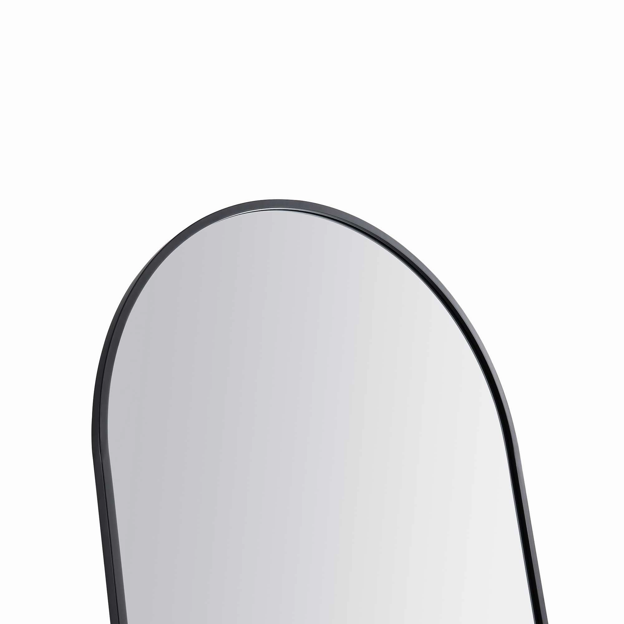 Dina Freestanding Arched Full Length Metal Frame Mirror 160 x 76 cm, Black