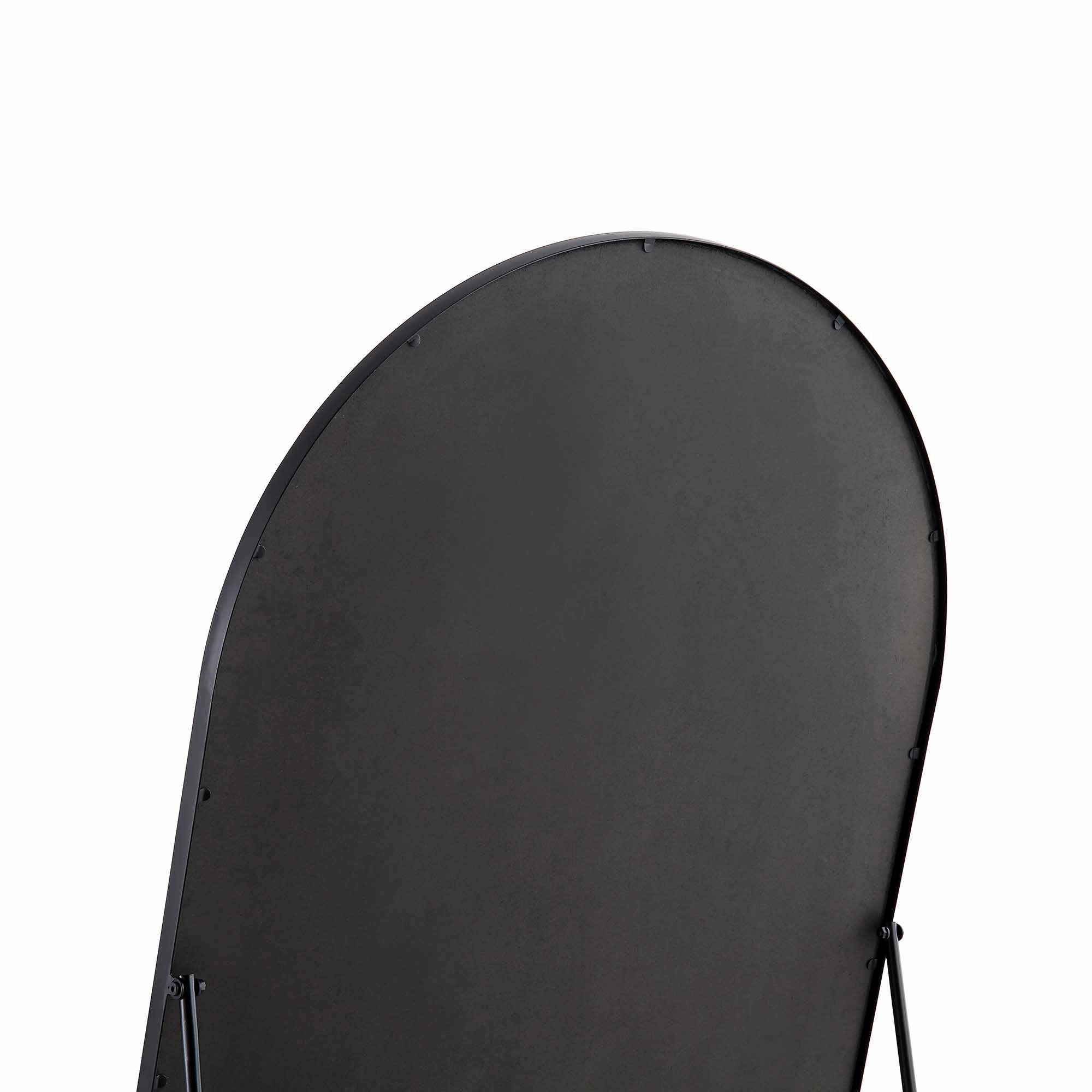 Dina Freestanding Arched Full Length Metal Frame Mirror 160 x 76 cm, Black