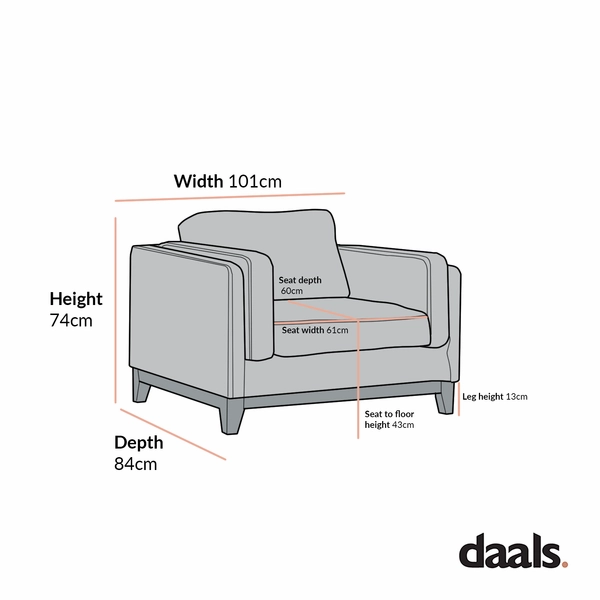 Dipley Beige Boucle Fabric Sofa, 1-Seater