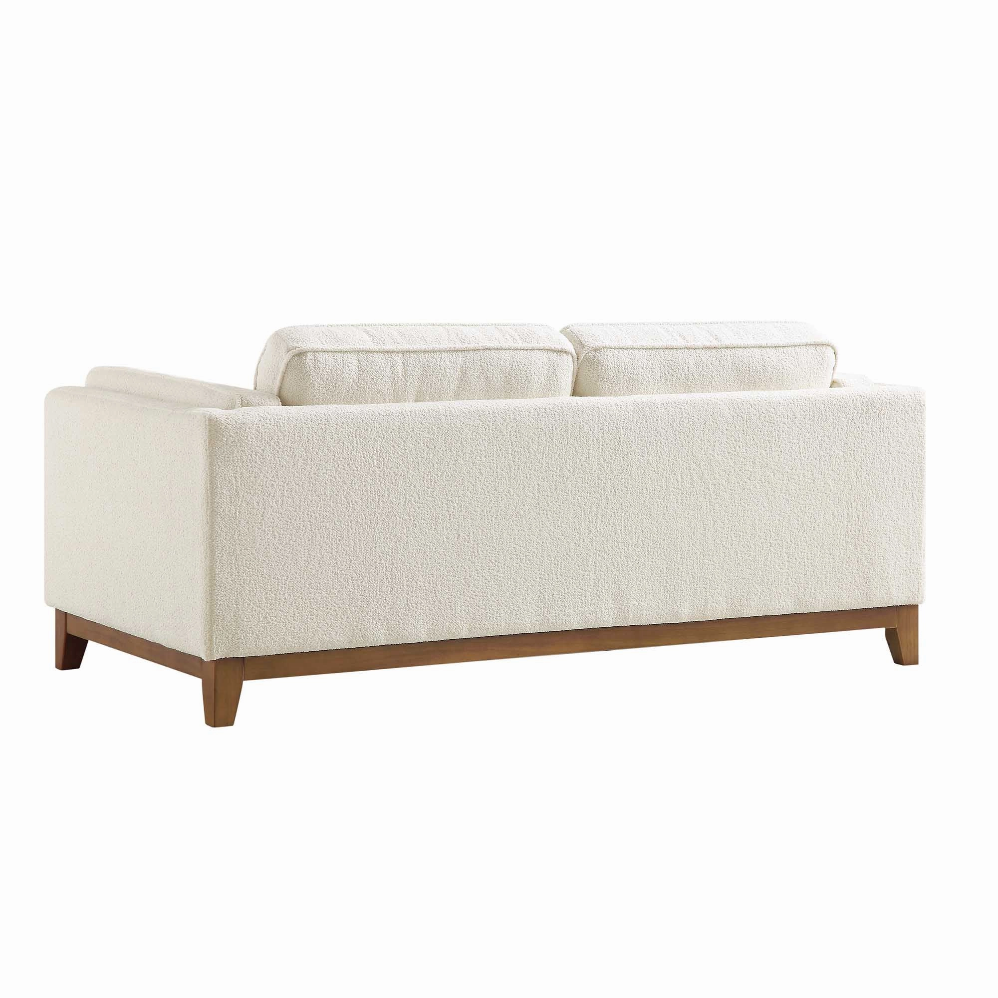 Dipley Beige Boucle Fabric Sofa, 2-Seater