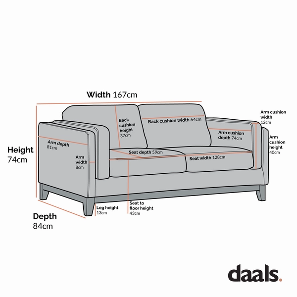Dipley Beige Boucle Fabric Sofa, 2-Seater